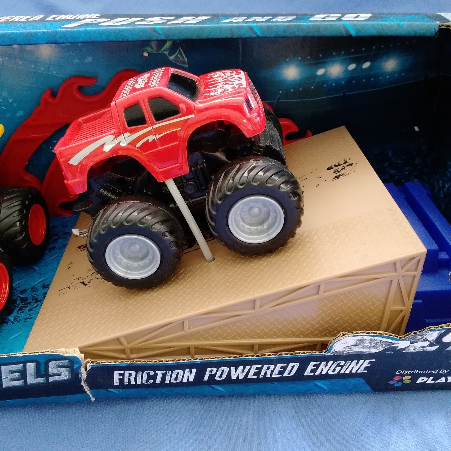 Stunt Wheels Friction Powered Engine Monster Truck and ATV - 5-pcs