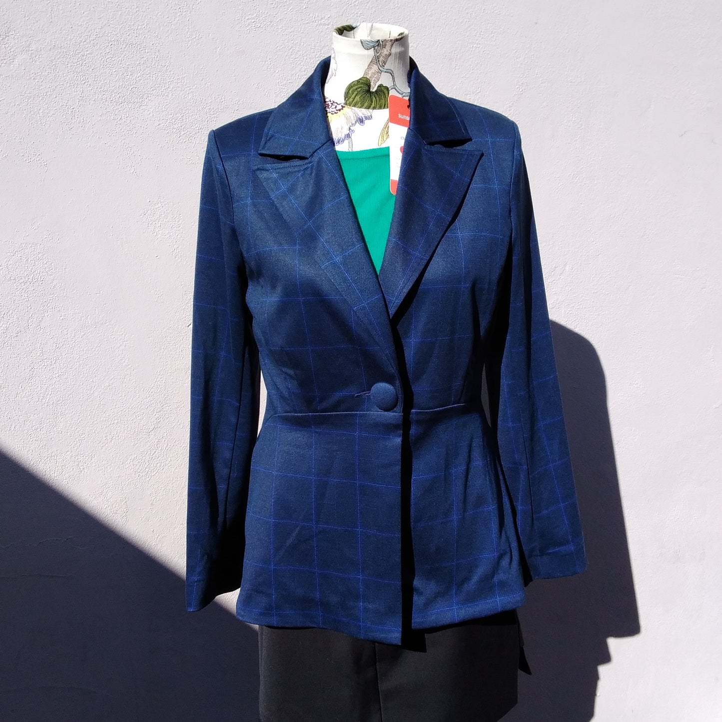 NWT - CABI blue check Sunset Kiss Blazer - 6P