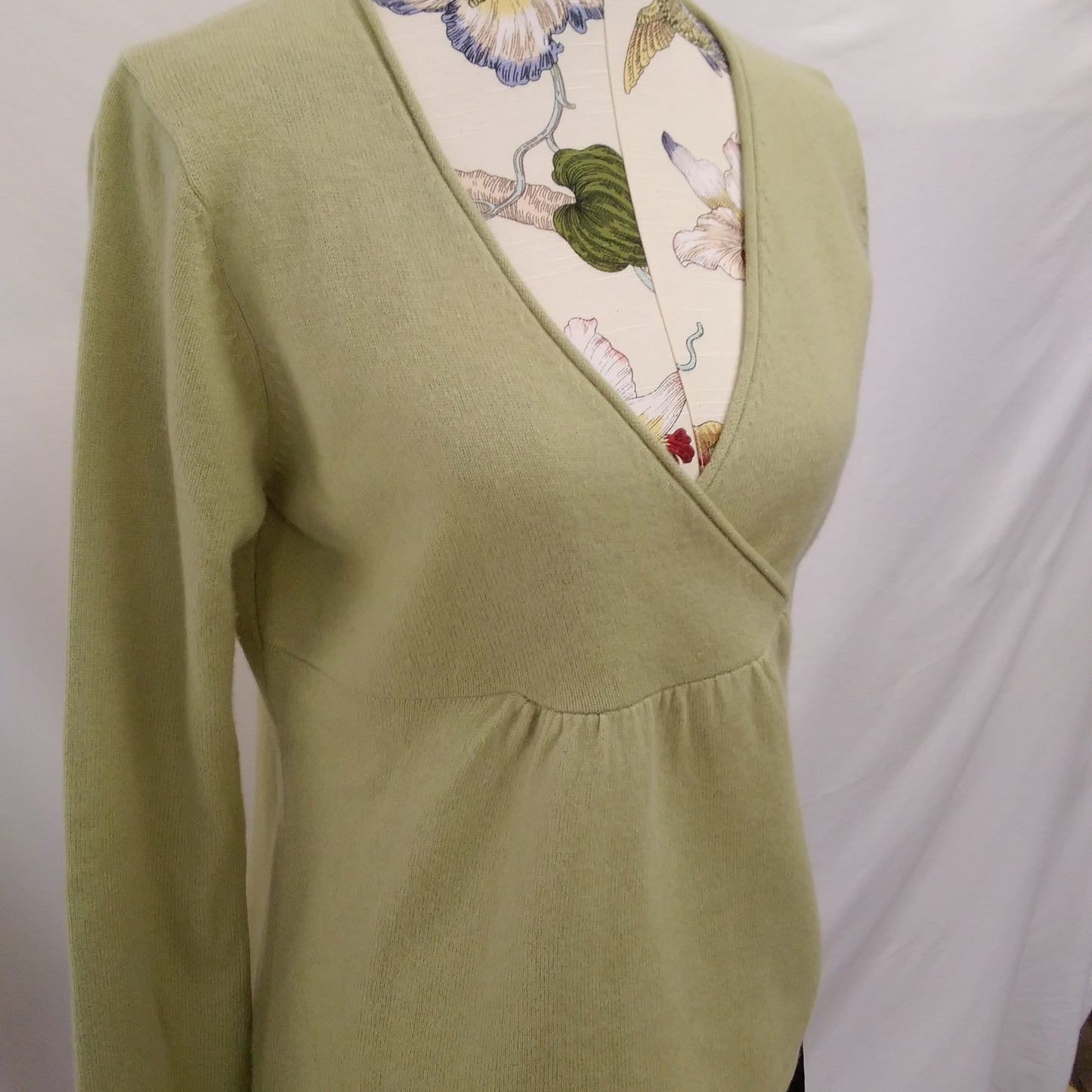 Sundance Green Cashmere Sweater Blouse - M