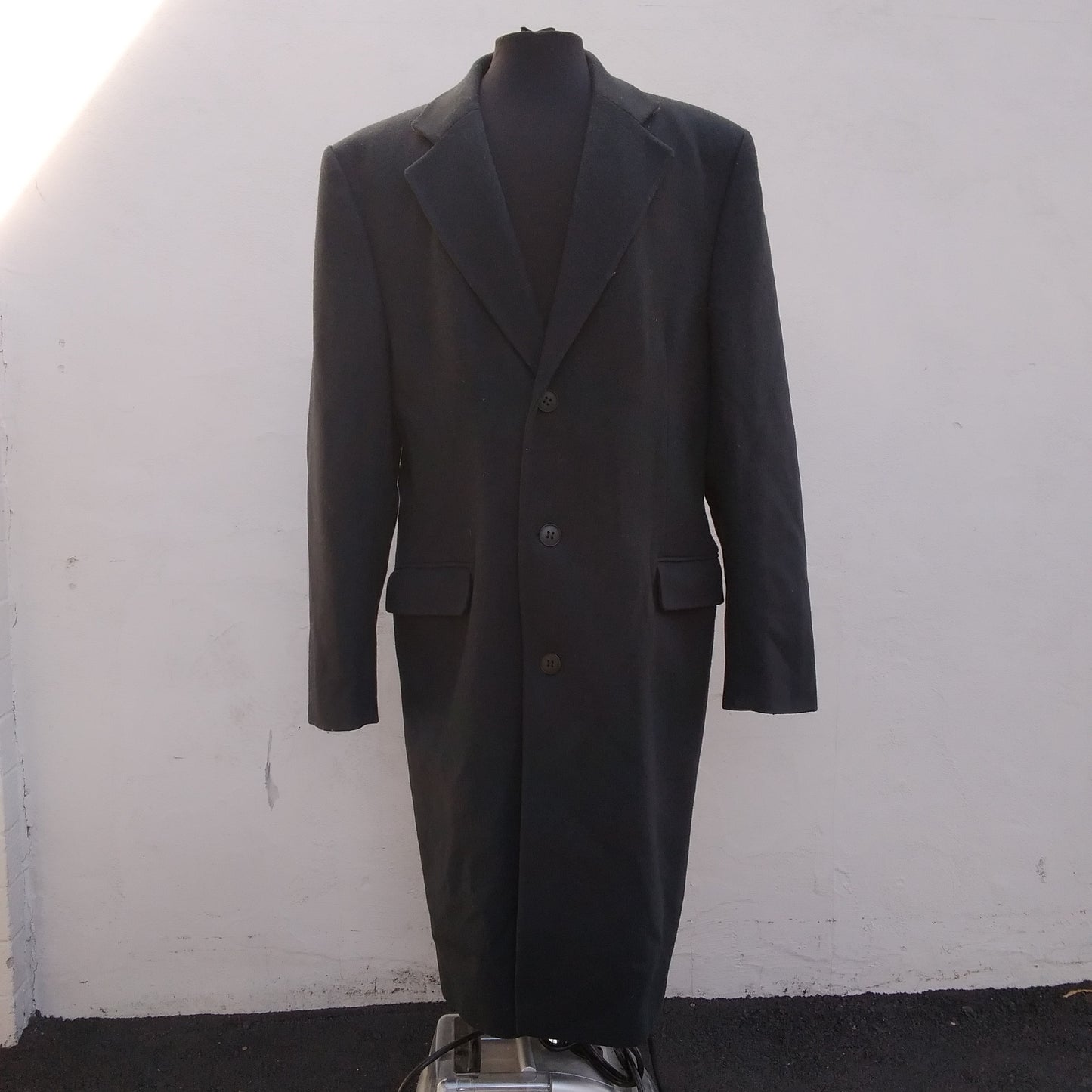 Vintage - The Original Imported Teller Black Wool Coat - 44L