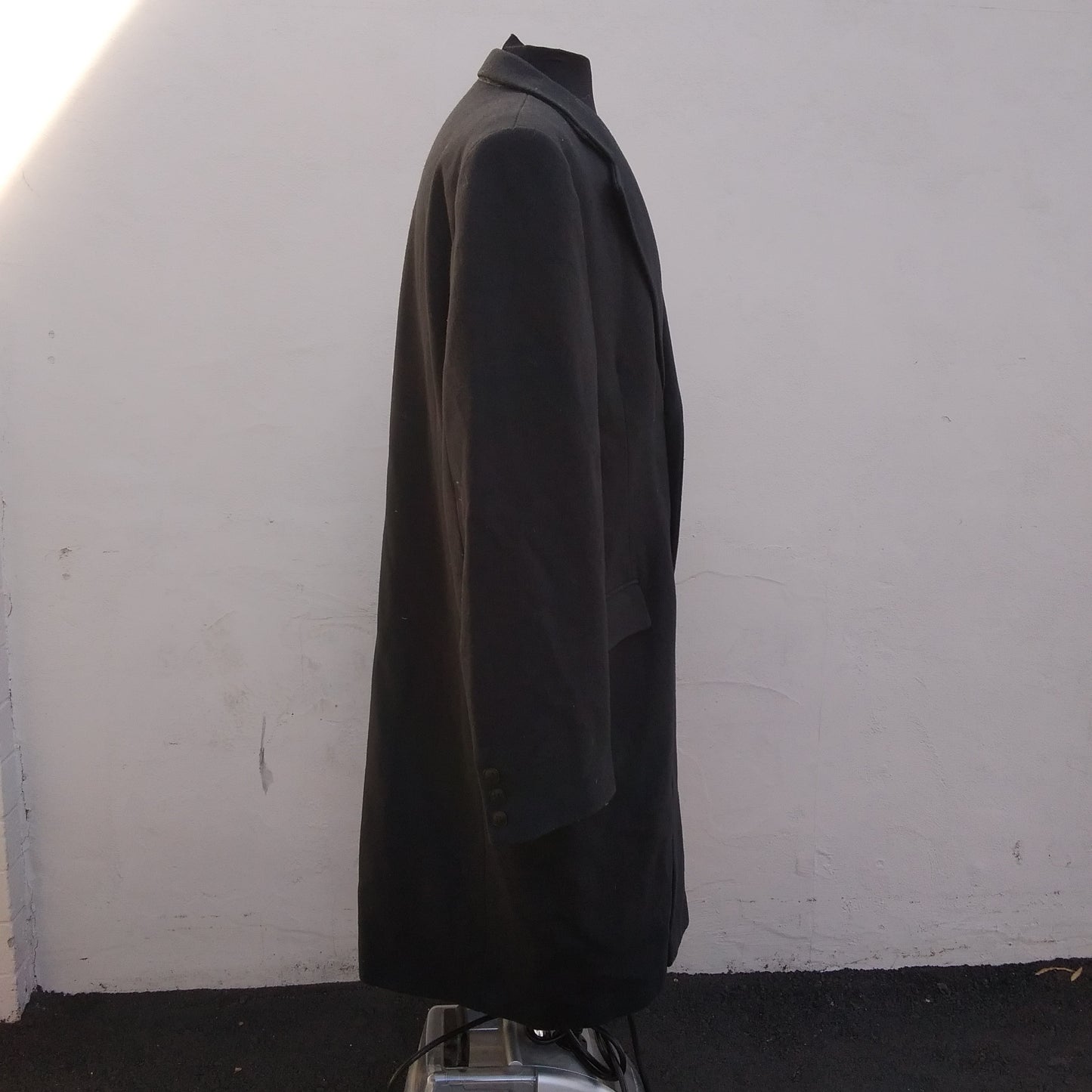 Vintage - The Original Imported Teller Black Wool Coat - 44L
