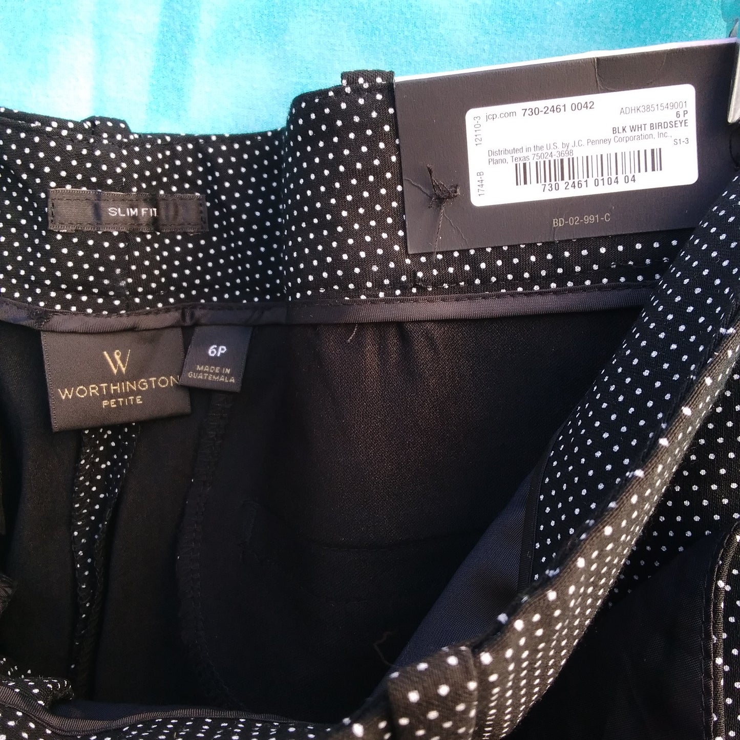 NWT - Worthington Petite black Slim Fit Pants - 6P