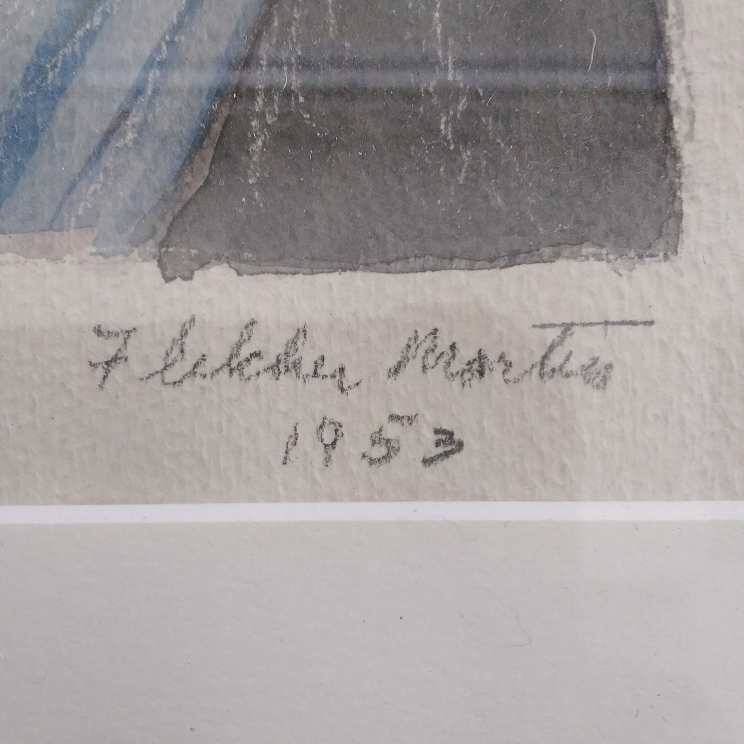 Rare - Wonderful Object - Original Painting Signed by Artist Fletcher Martin 1953