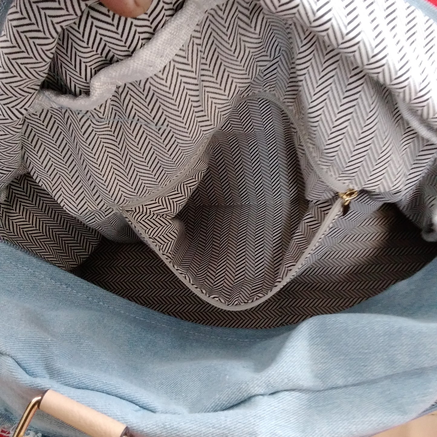 NWT - Violet Ray Denim Duffle/Travel Bag