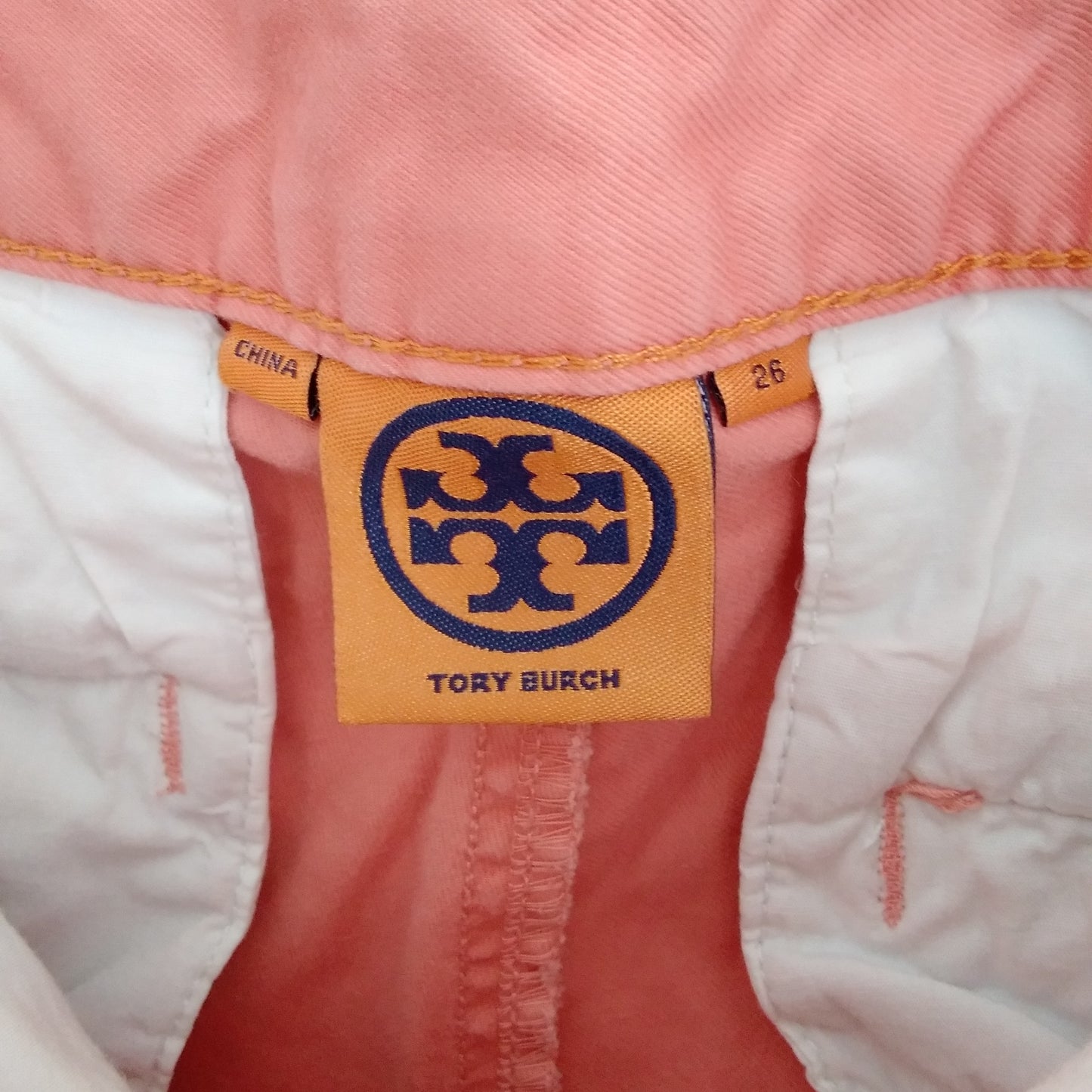 Tory Burch Coral Chino Style Pants - 26