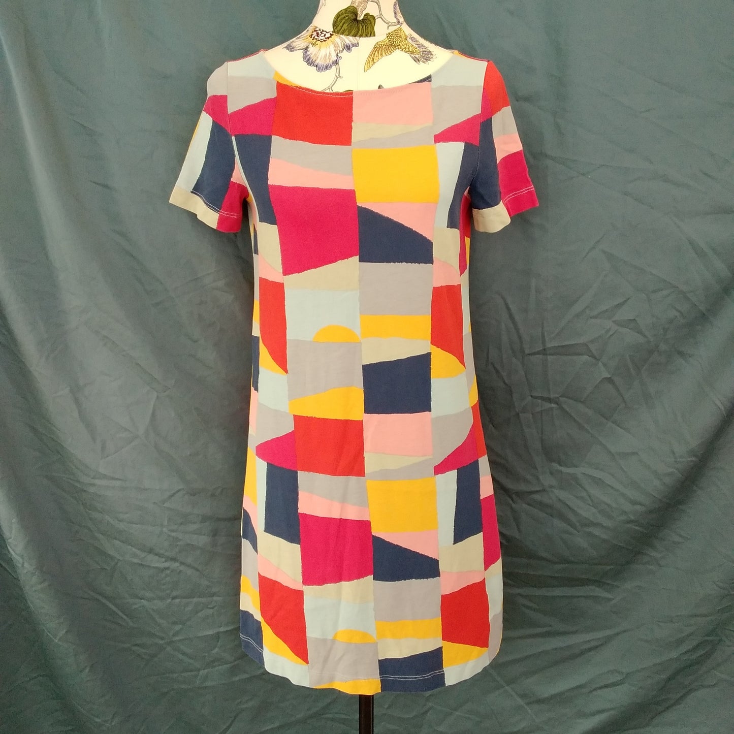 TORY BURCH multicolored 100% Pima Cotton Short Sleeve Dress - Small