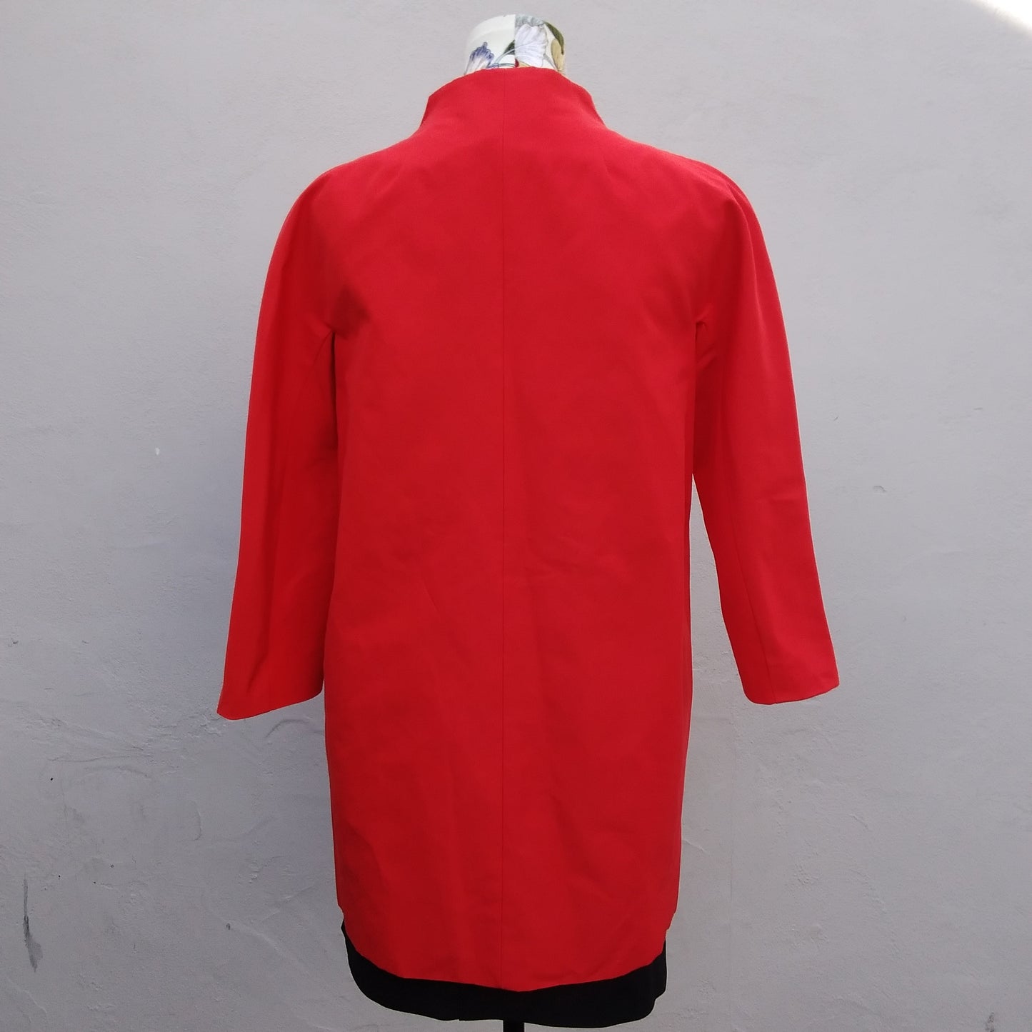 Kate Spade red Cotton Silk Blend Kendall Coat - S (missing bow)