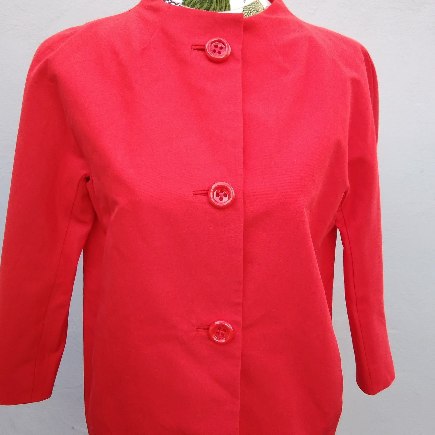 Kate Spade red Cotton Silk Blend Kendall Coat - S (missing bow)