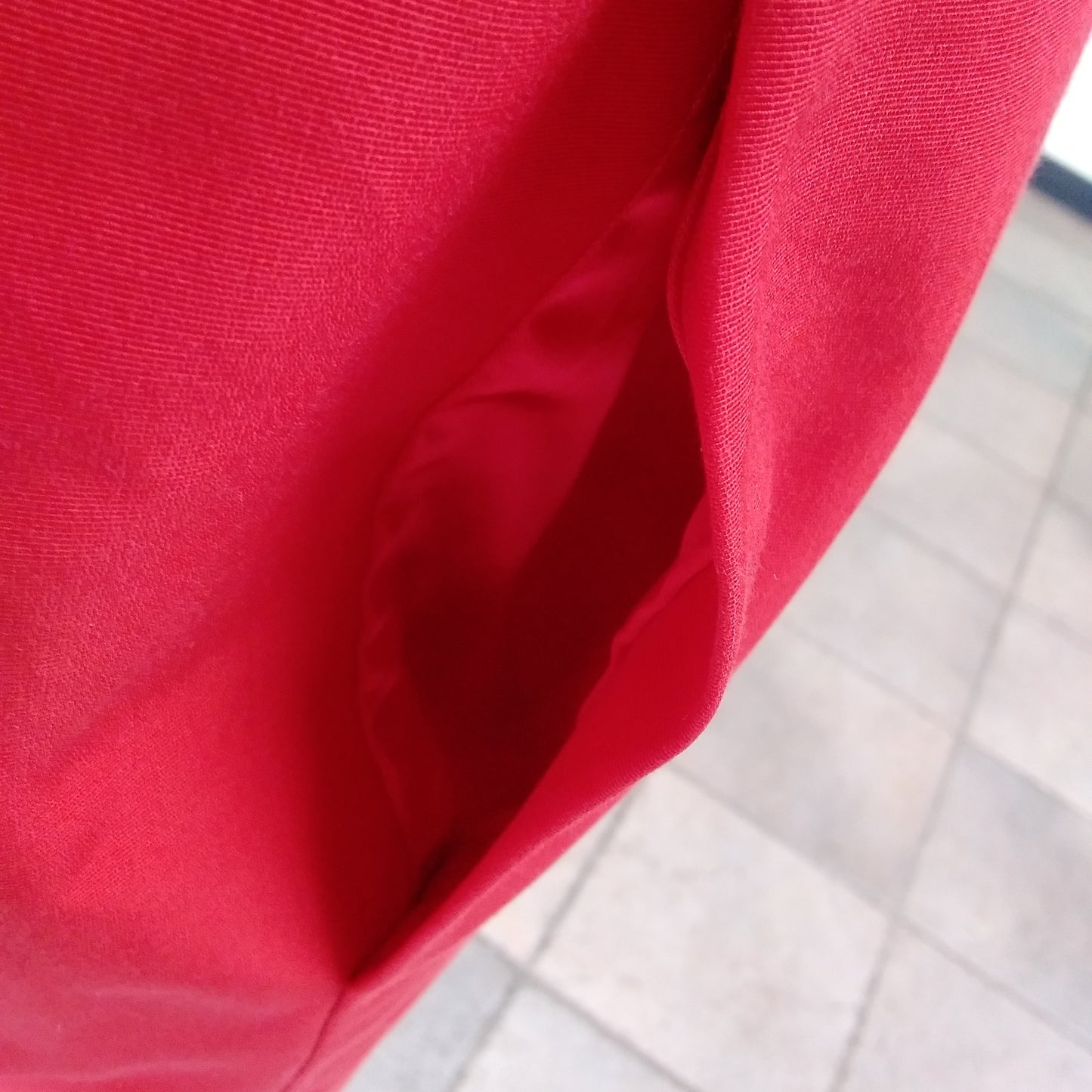 Kate Spade red Cotton Silk Blend Kendall Coat - S (missing bow)