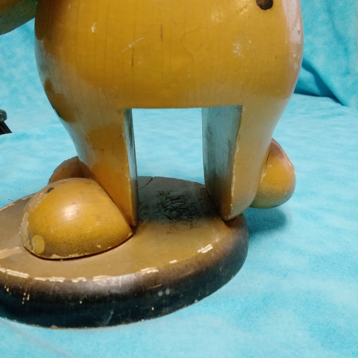 Vintage Wooden Dog Shaped Shoe Brush Holder