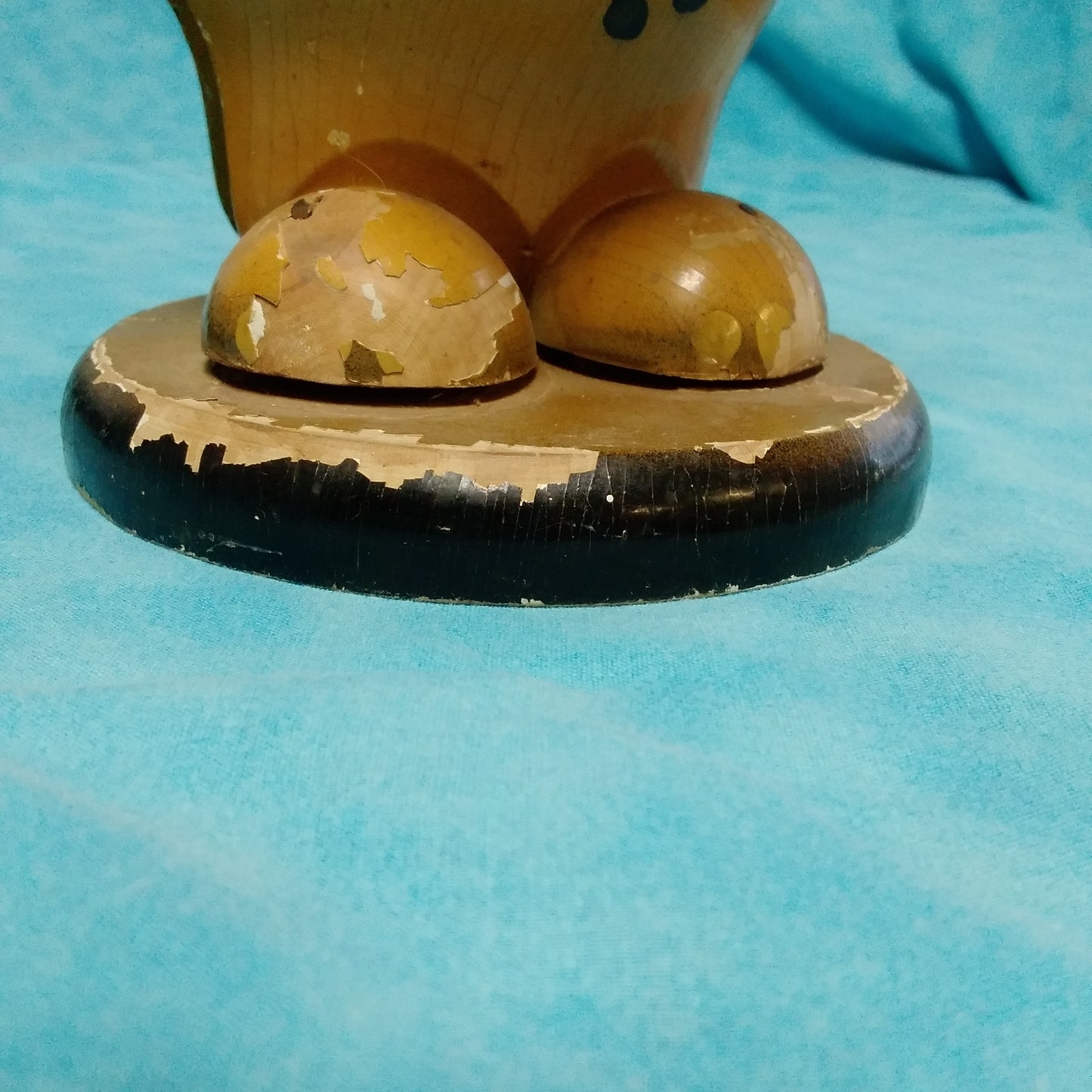 Vintage Wooden Dog Shaped Shoe Brush Holder