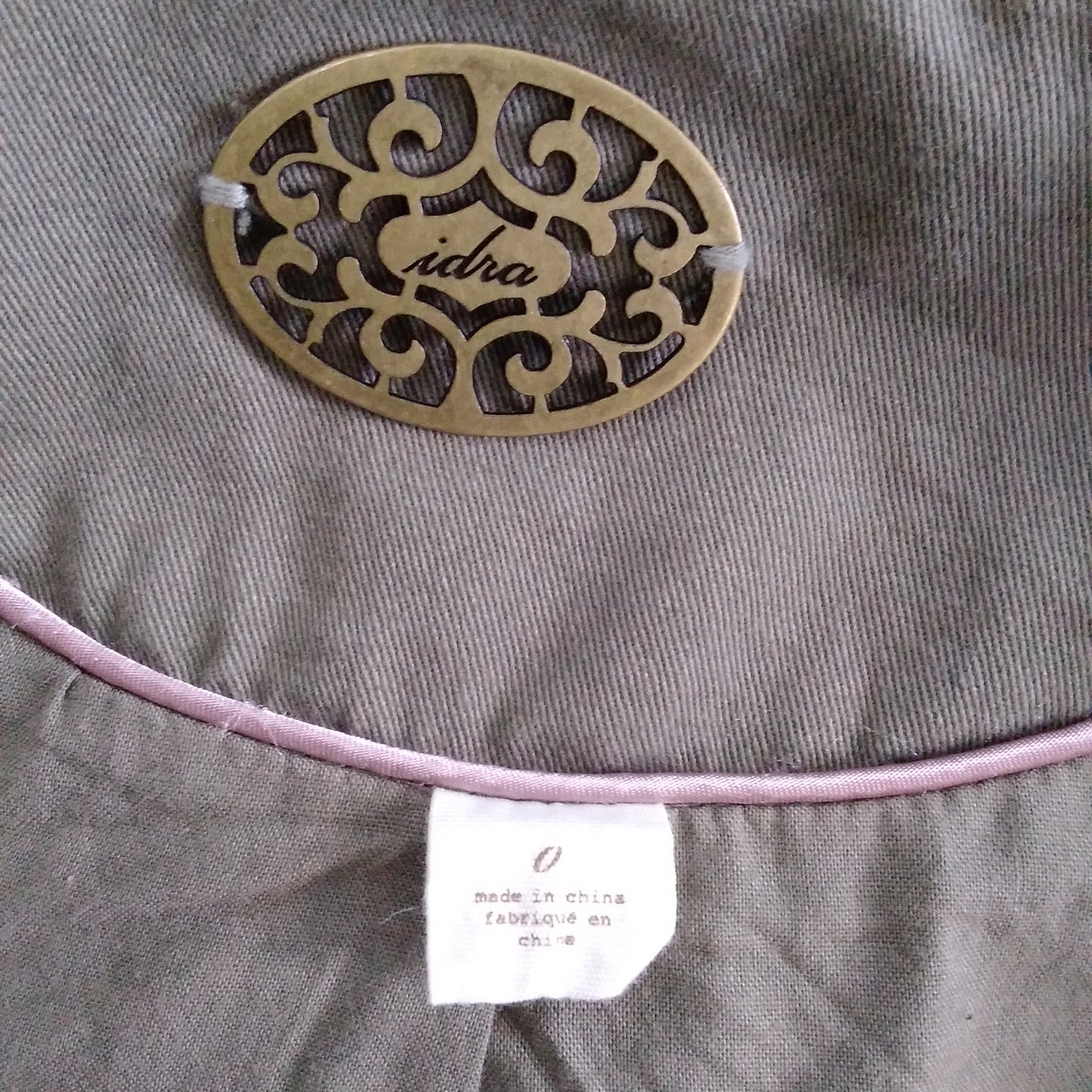 Anthropologie IDRA Frill Force Button Down Army Green Hooded Jacket - 0