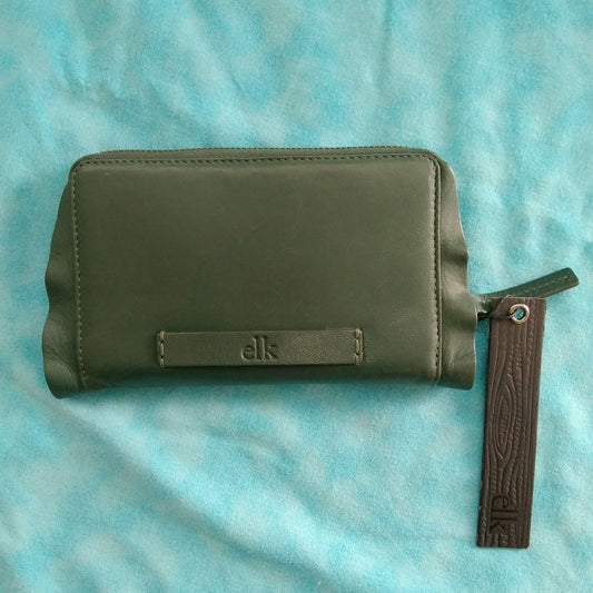 NWT - Elk Green Leather Clutch Wallet