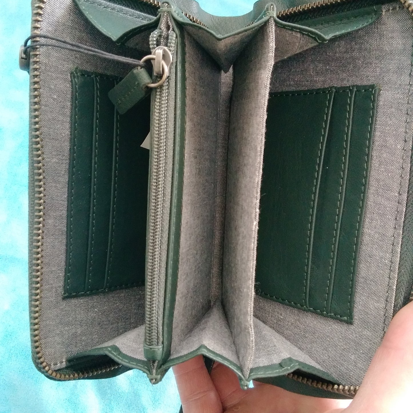 NWT - Elk Green Leather Clutch Wallet