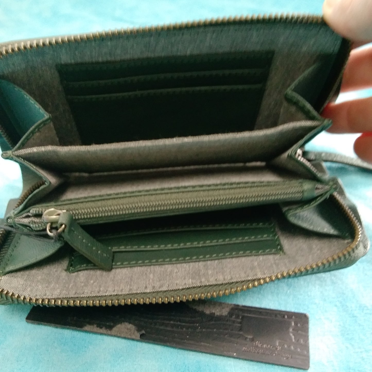 NWT - Elk Green Leather Clutch Wallet