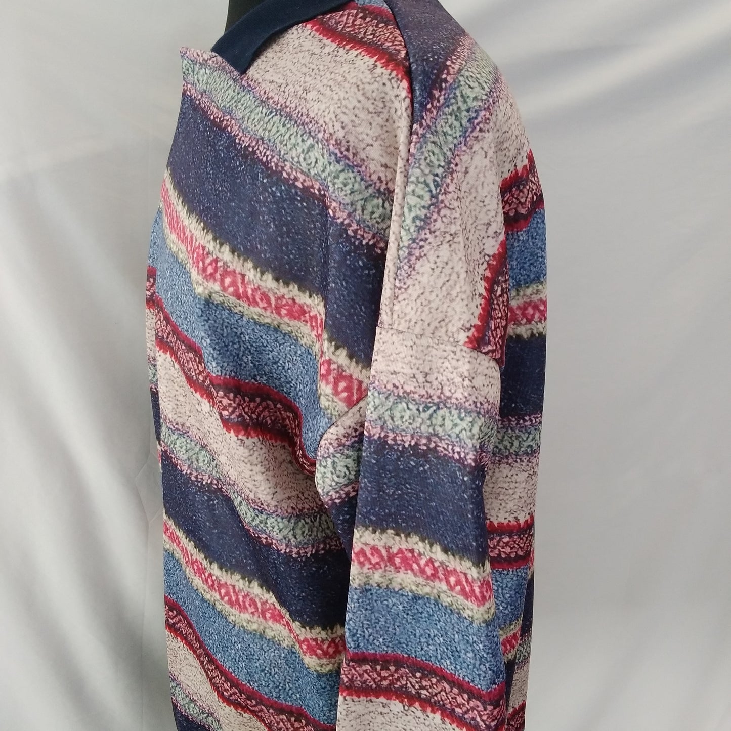 NWT - OC Order Plus Multi Colored 1/4 Button Fleece Pullover - Size: L