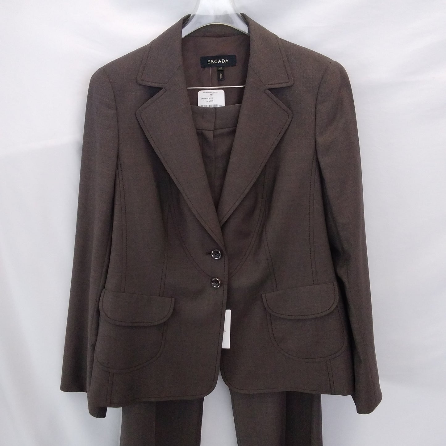 NWT - ESCADA Women's Pants Suit Set - Size: Blazer 44 (Size 14); Pants 42 (Size 12)