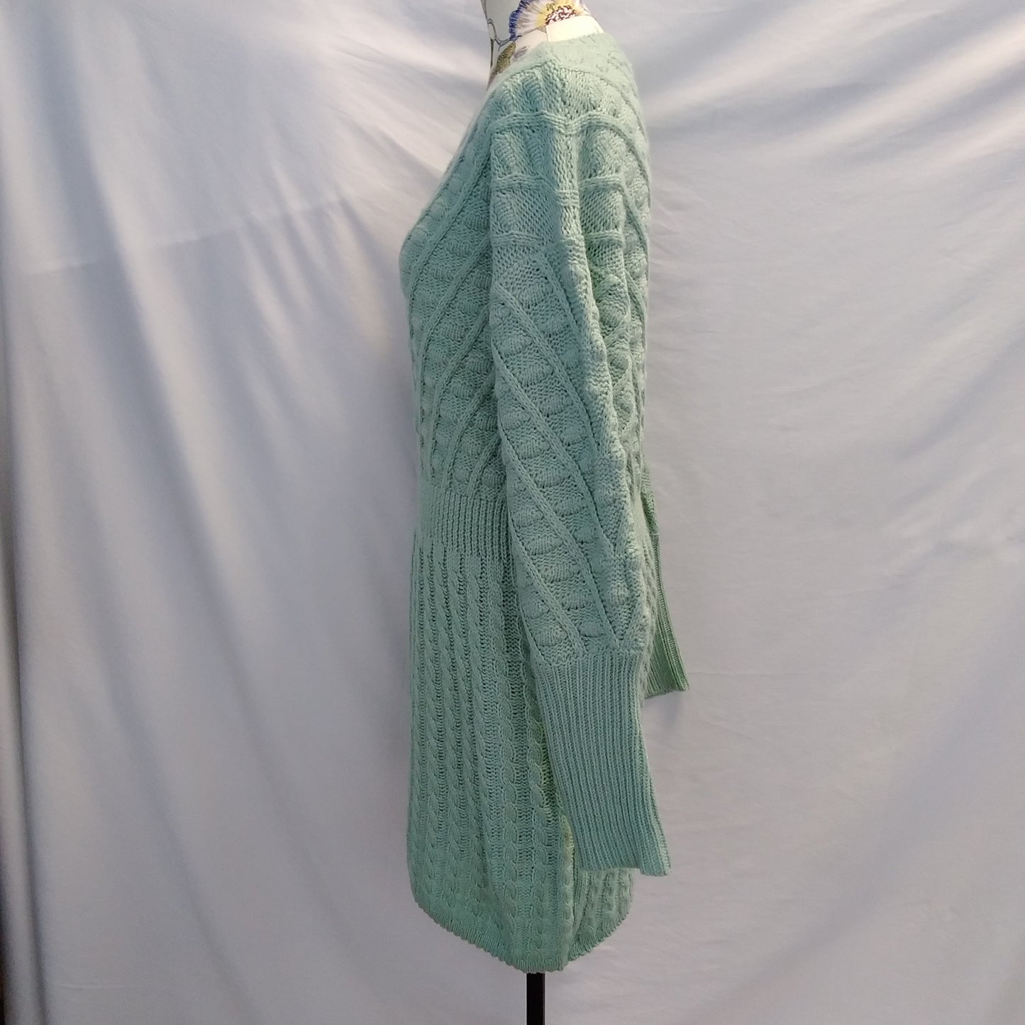 NWT - Lulus green Cable-Knit Sweater Dress - XL