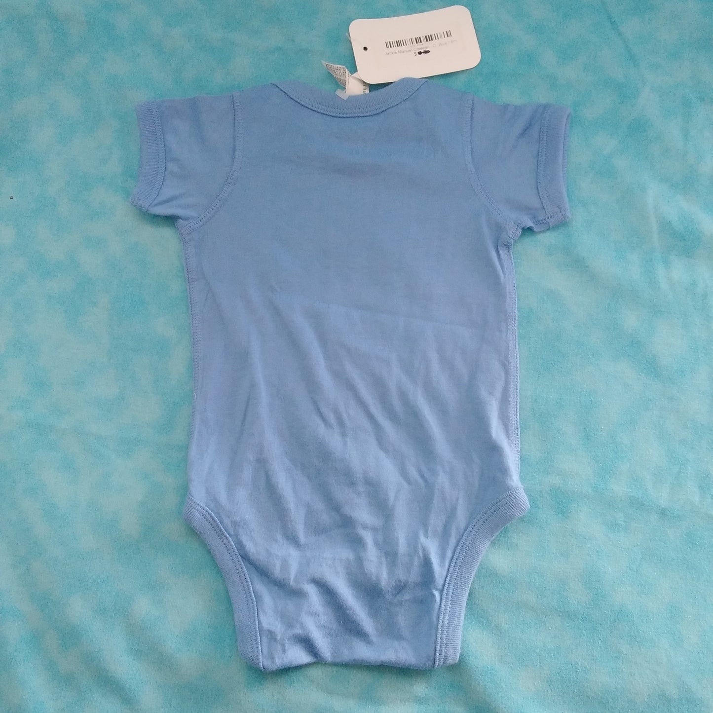 NWT - 'Jackie Manuel has a Posse' Carolina Blue Infant One-Piece - Size: 6 months