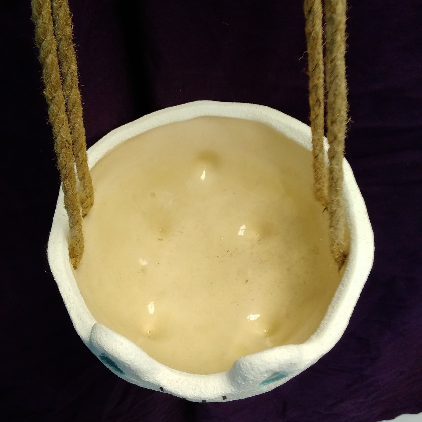 Handcrafted and Hand Painted Cat Hanging Basket