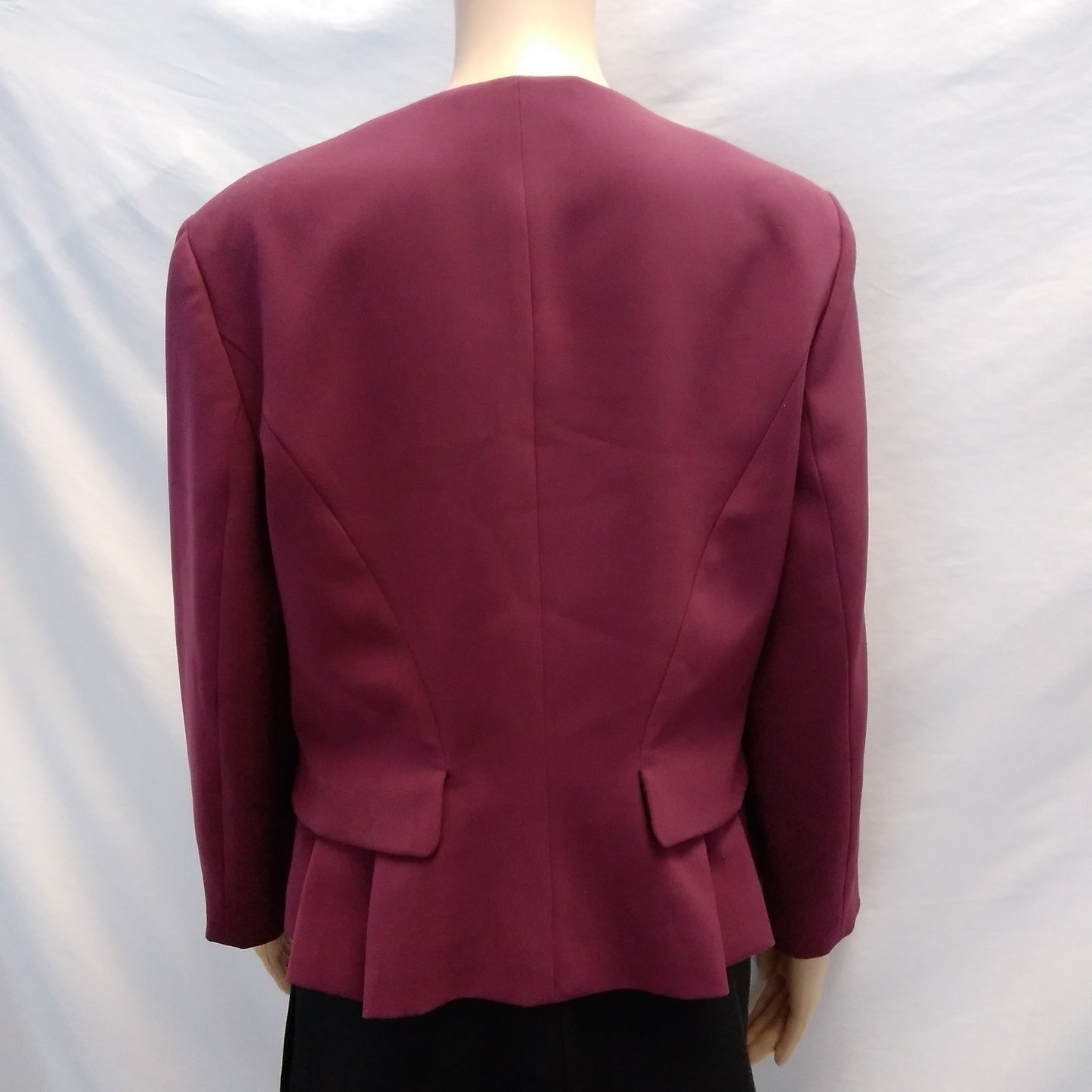 Ted Baker burgundy Pippar Ruffle Jacket - 4 / US 10