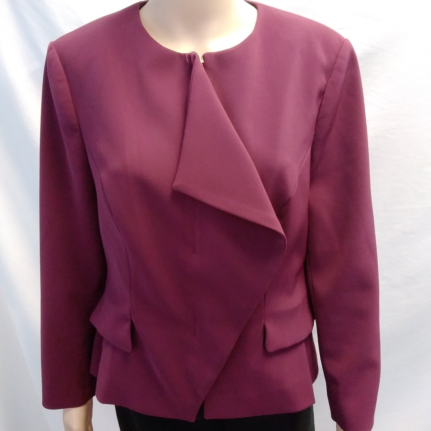 Ted Baker burgundy Pippar Ruffle Jacket - 4 / US 10