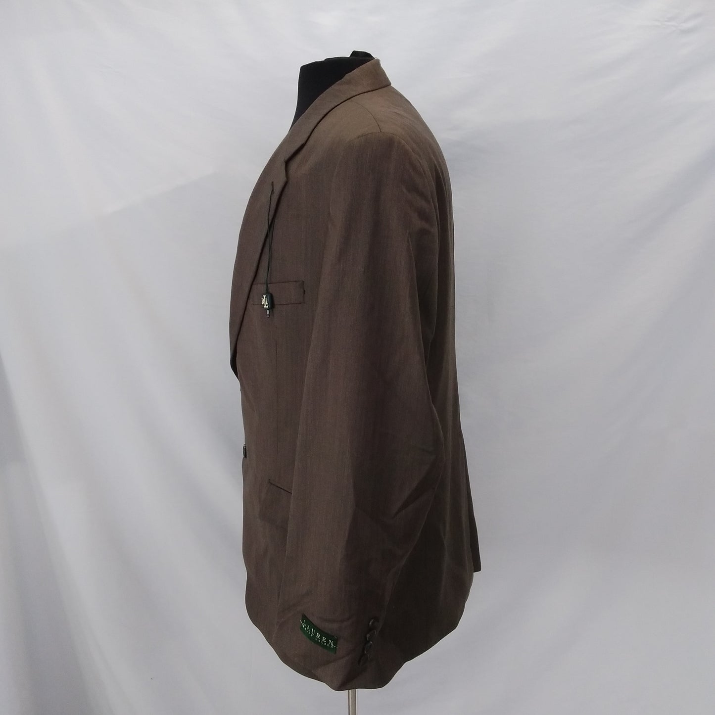 NWT - Macy's - Lauren Ralph Lauren Olive 100% Wool Blazer - 46 Short