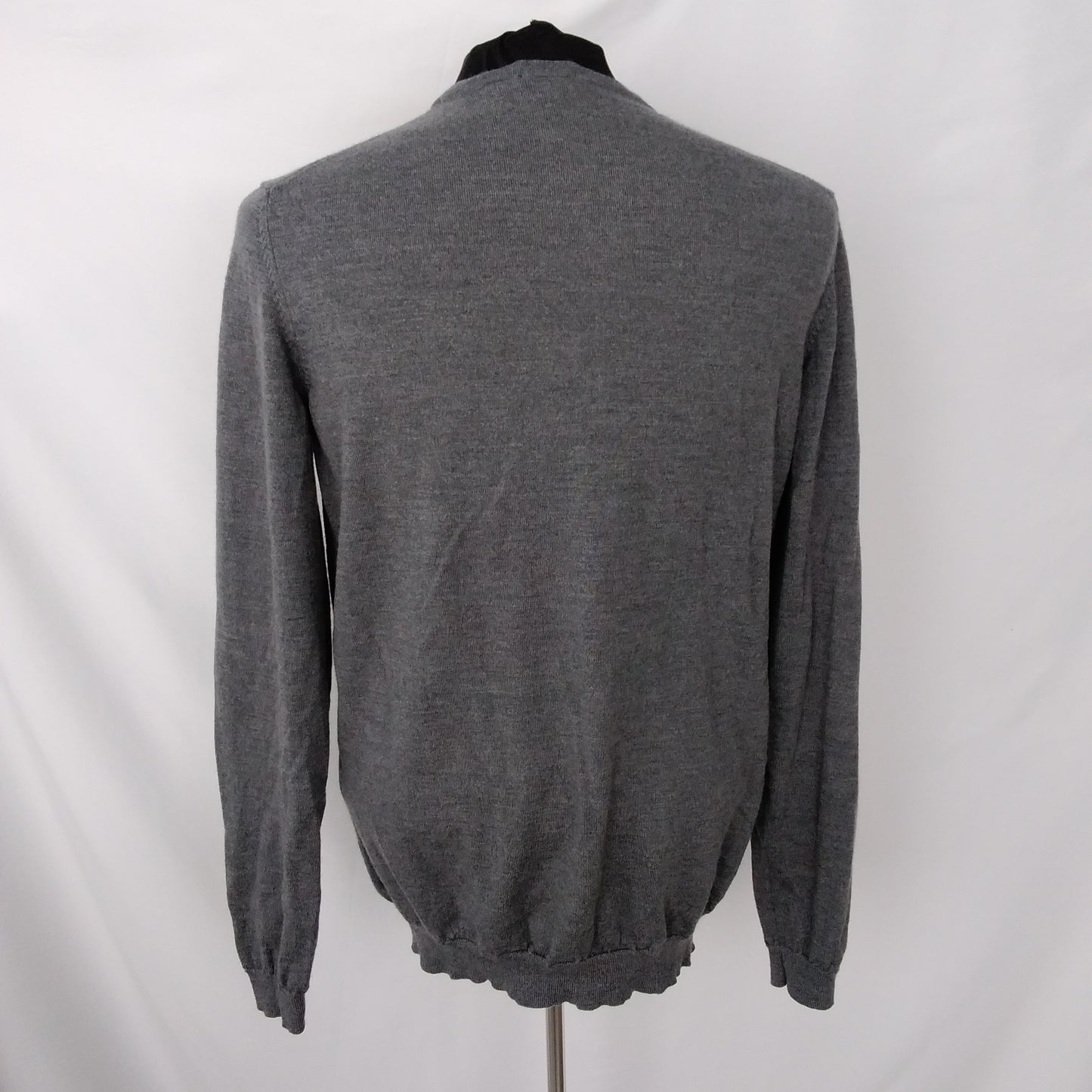 Hugo Boss Gray Slim Fit Extra Fine Merino Wool Crewneck Sweater - XXL