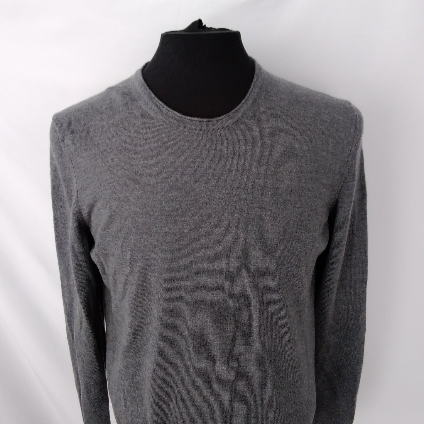 Hugo Boss Gray Slim Fit Extra Fine Merino Wool Crewneck Sweater - XXL