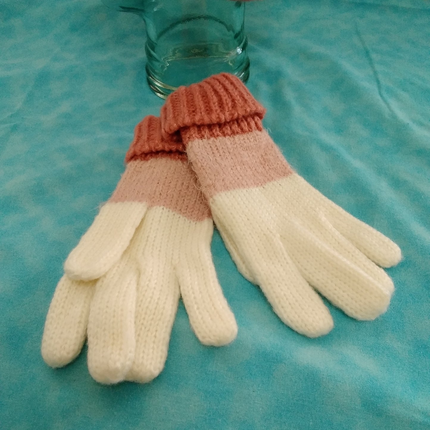 NWT - Lauren Conrad Women's Blush Pom Pom Beanie Hat & Gloves - Size: 0/S