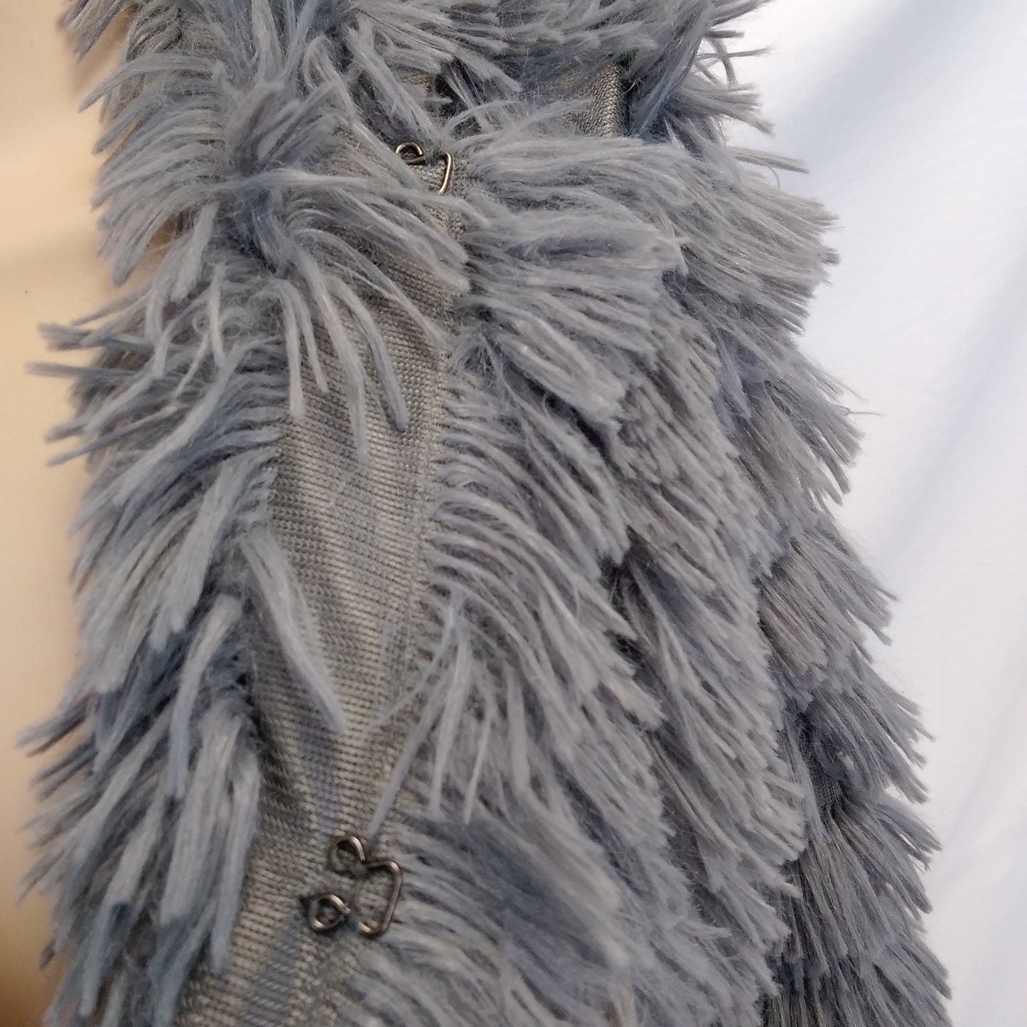 GREYLIN Anthropologie Cordelia Gray Faux Fur Jacket - XS