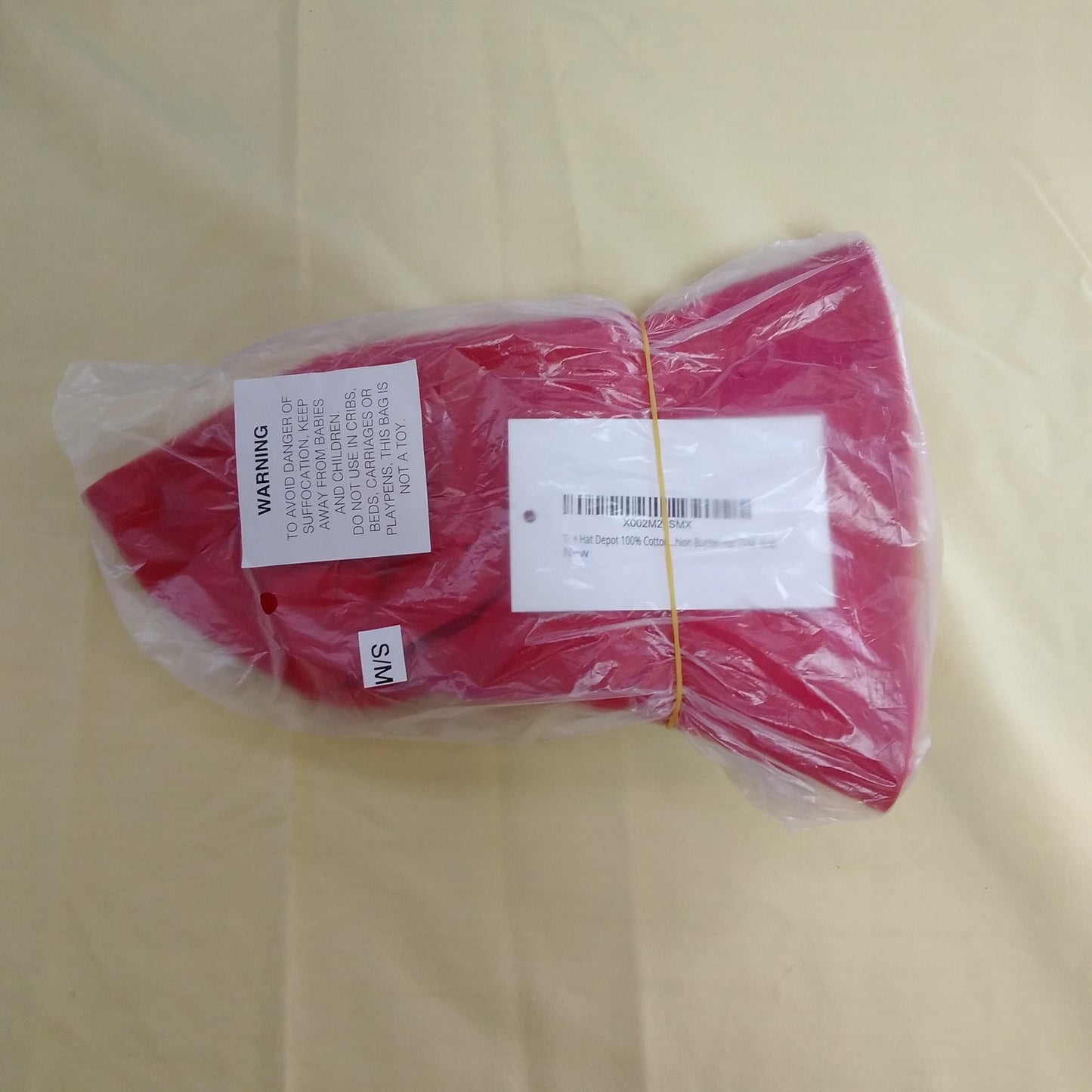 NWT - The Hat Depot Newhattan Long Brim 100% Cotton Red Fashion Bucket Hat - Size: S/M