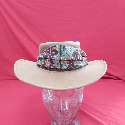 Jackaroo Leather Rancher Hat Scarf Boho - Size: S