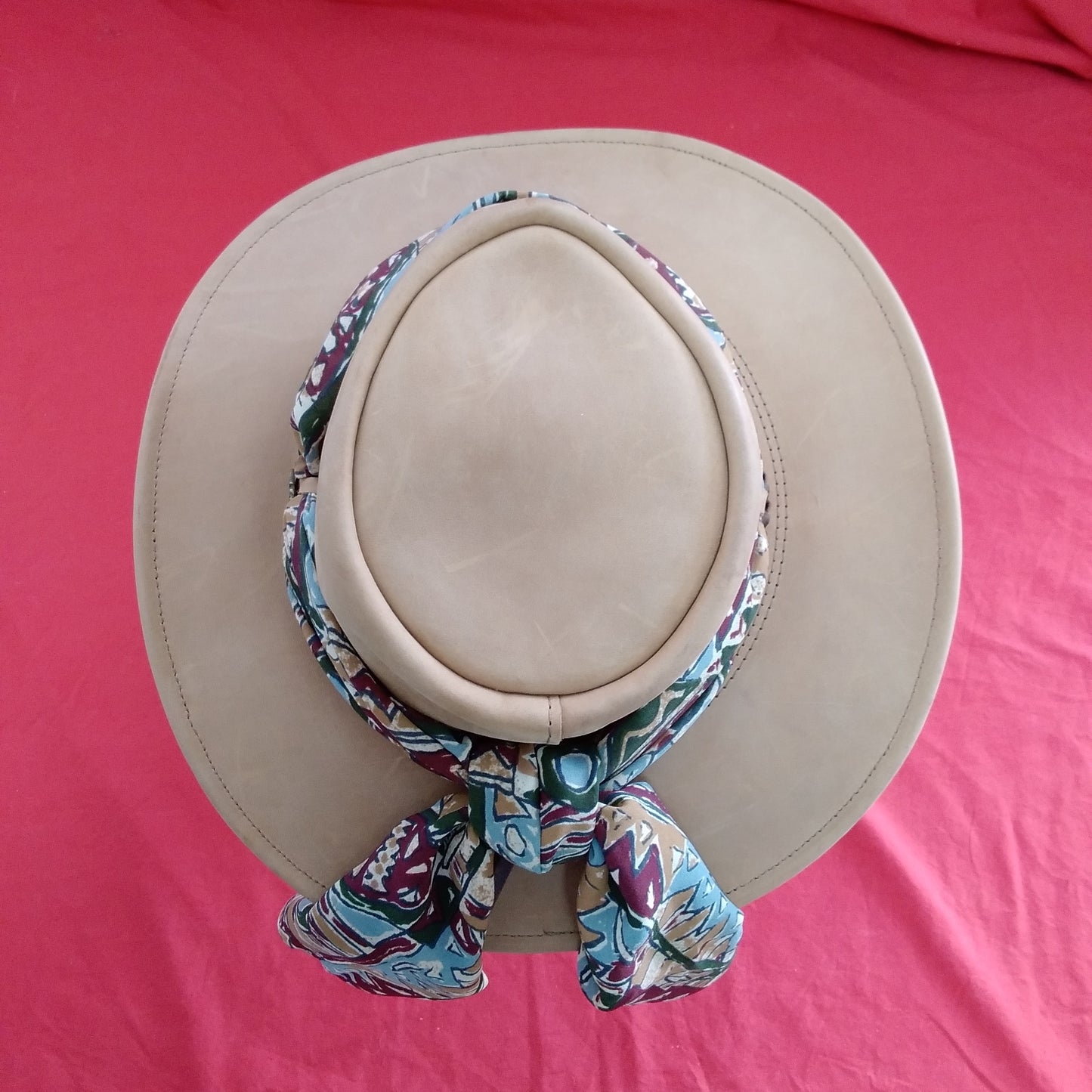 Jackaroo Leather Rancher Hat Scarf Boho - Size: S