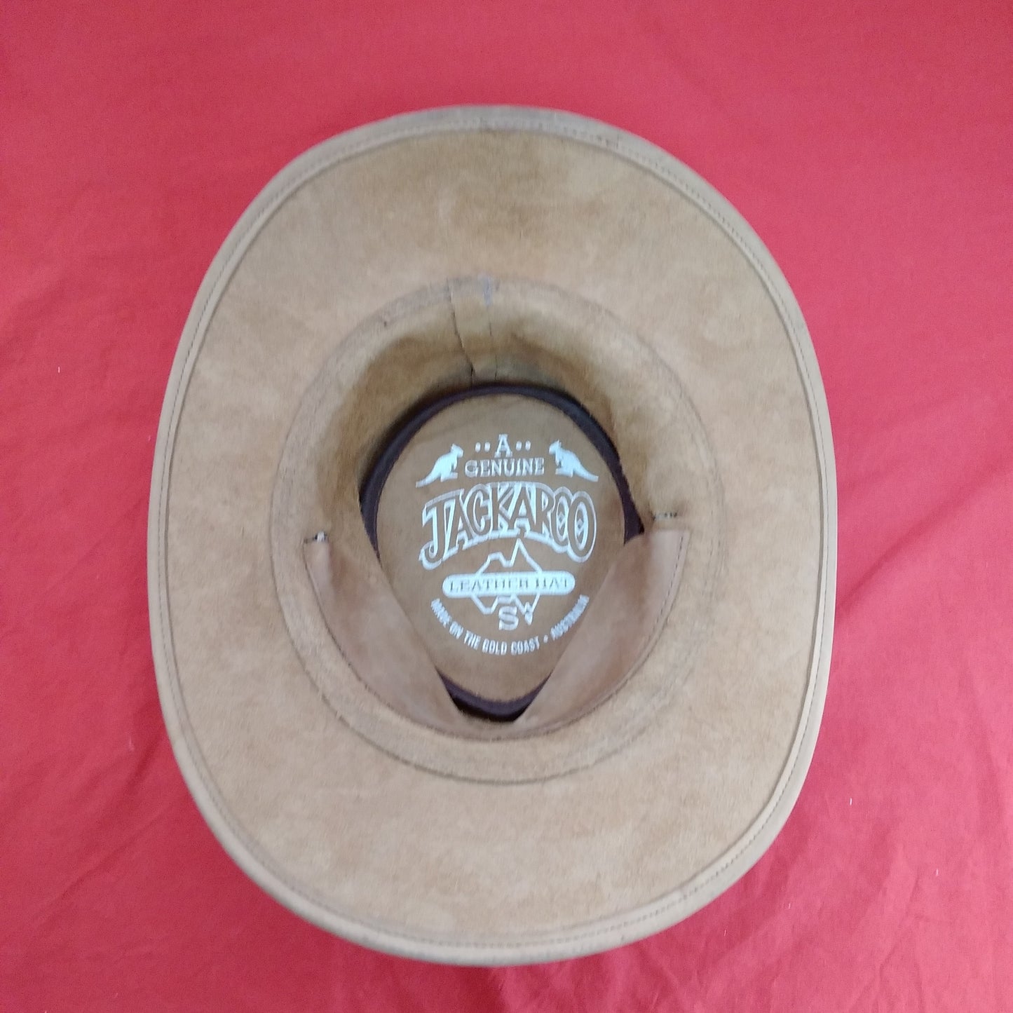 Jackaroo Leather Rancher Hat Scarf Boho - Size: S