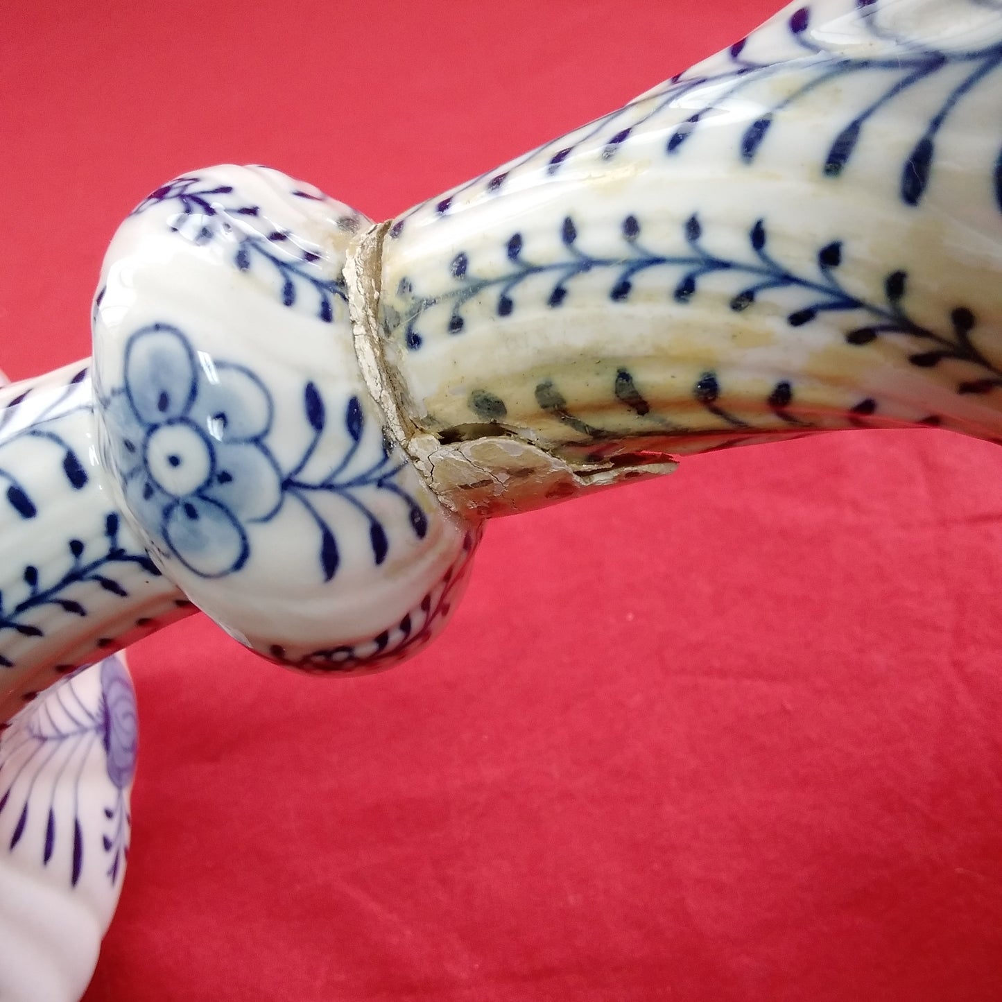 VTG Meissen Blue Onion Open Work Pierced Porcelain Compote - Damaged/Chipped