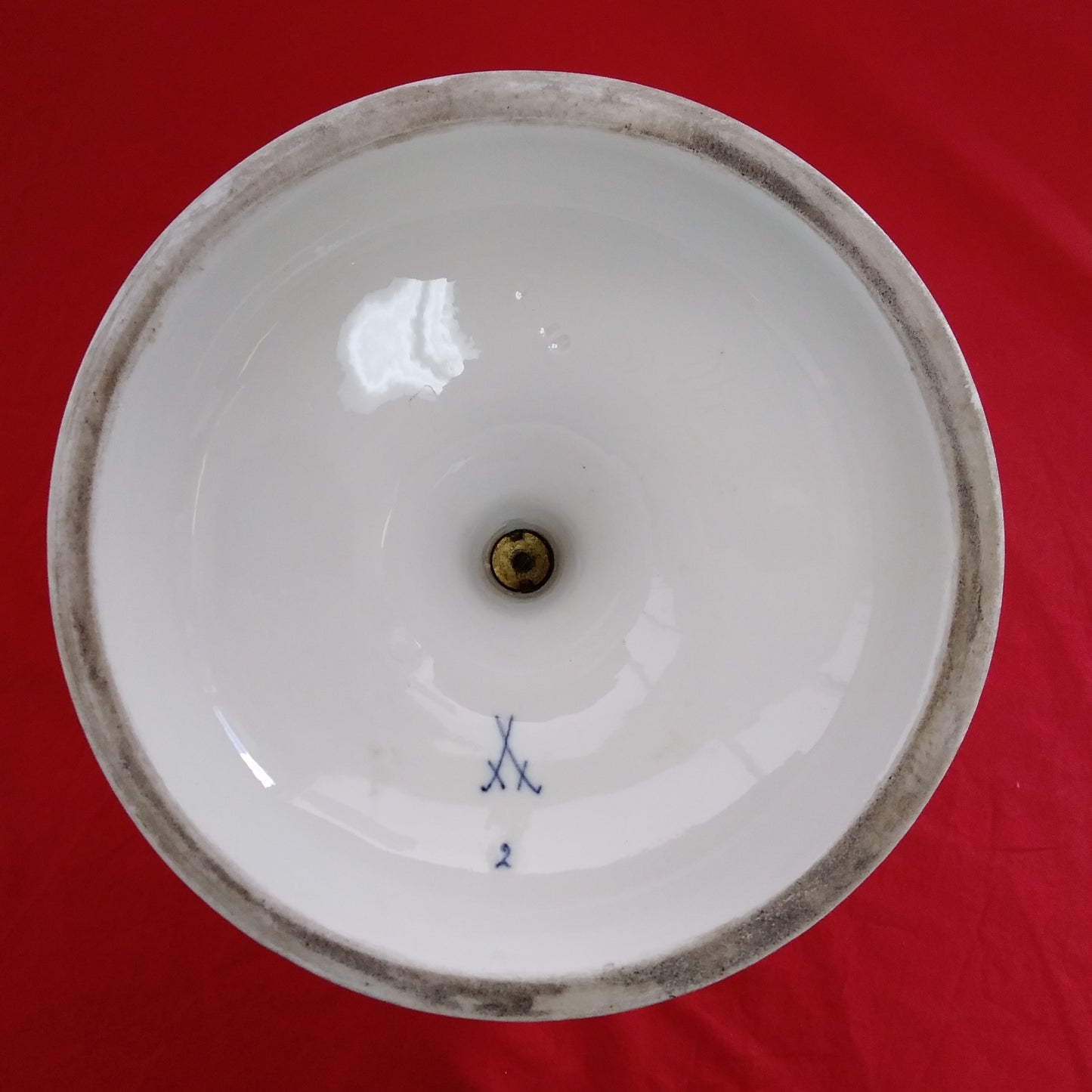 VTG Meissen Blue Onion Open Work Pierced Porcelain Compote - Damaged/Chipped