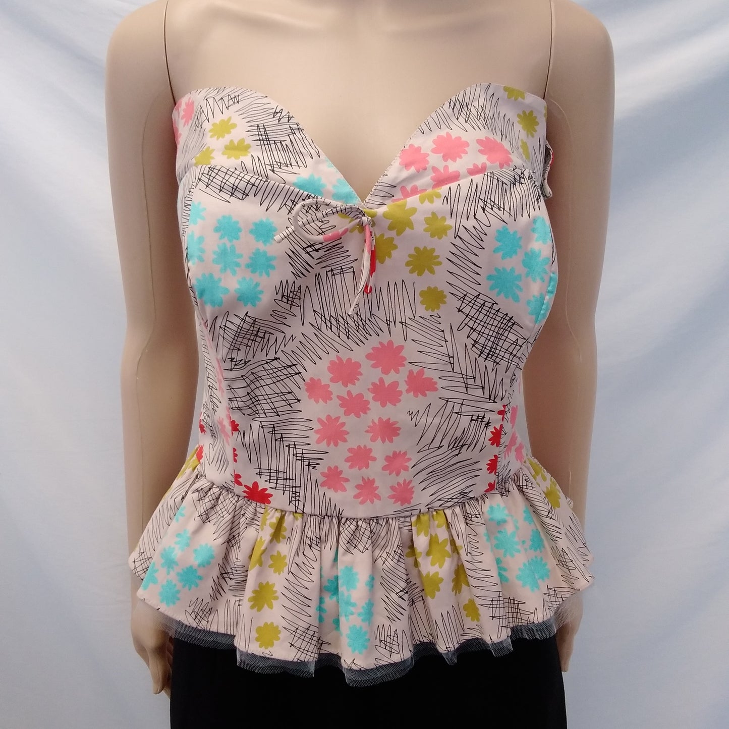 RARE - Marc Jacobs Vintage Rose Strapless Corset Top - Size: 6