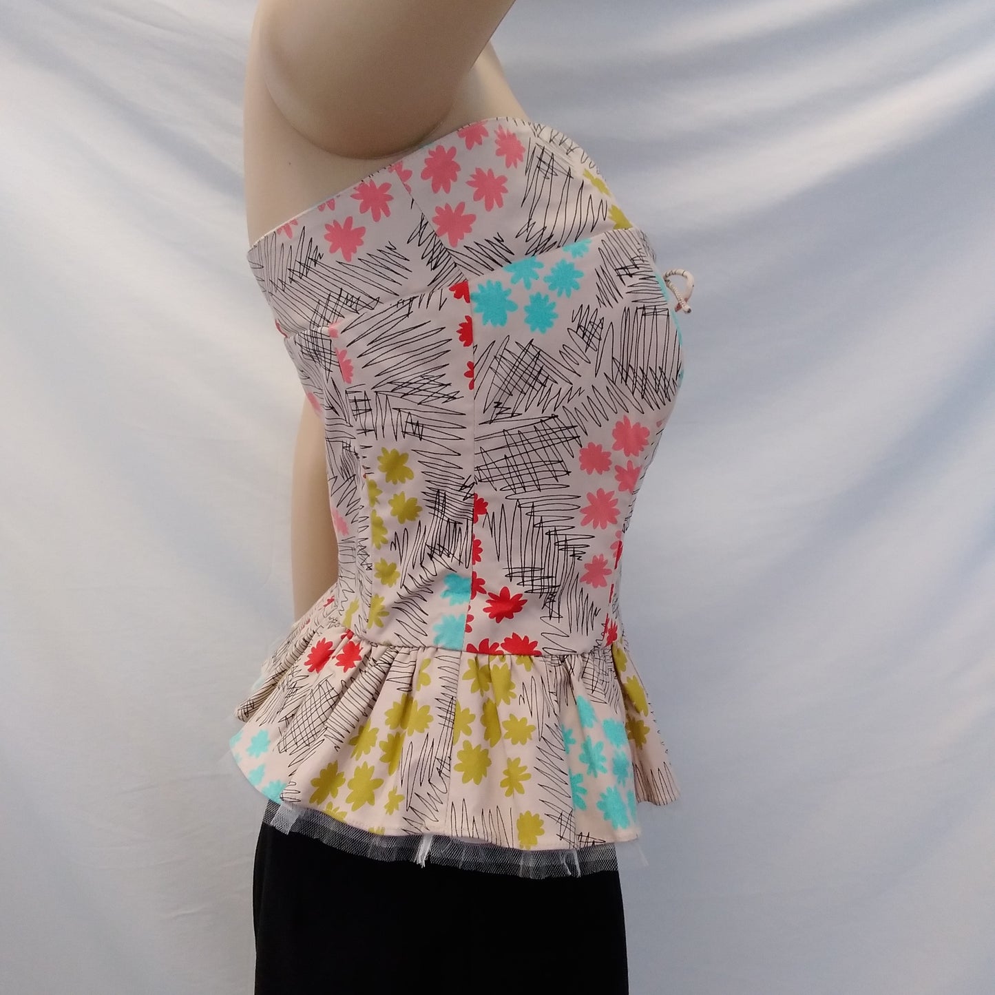 RARE - Marc Jacobs Vintage Rose Strapless Corset Top - Size: 6