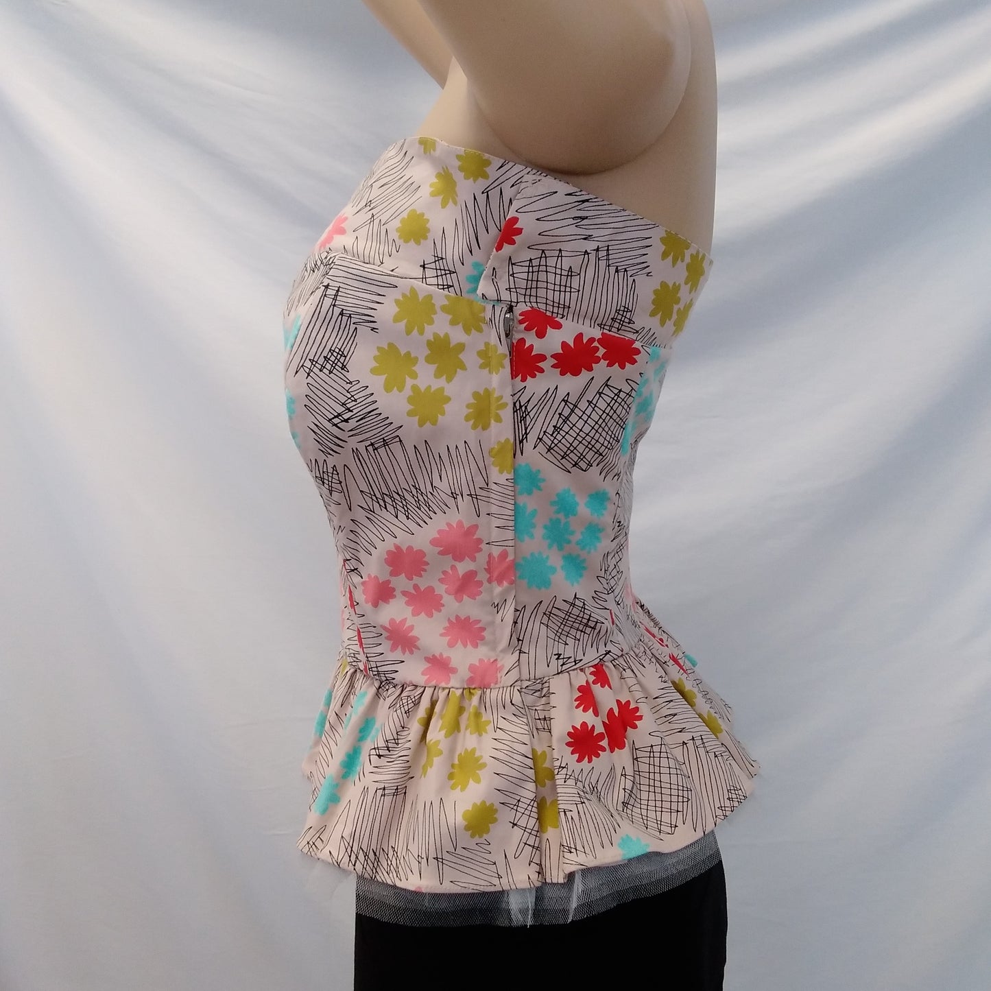 RARE - Marc Jacobs Vintage Rose Strapless Corset Top - Size: 6