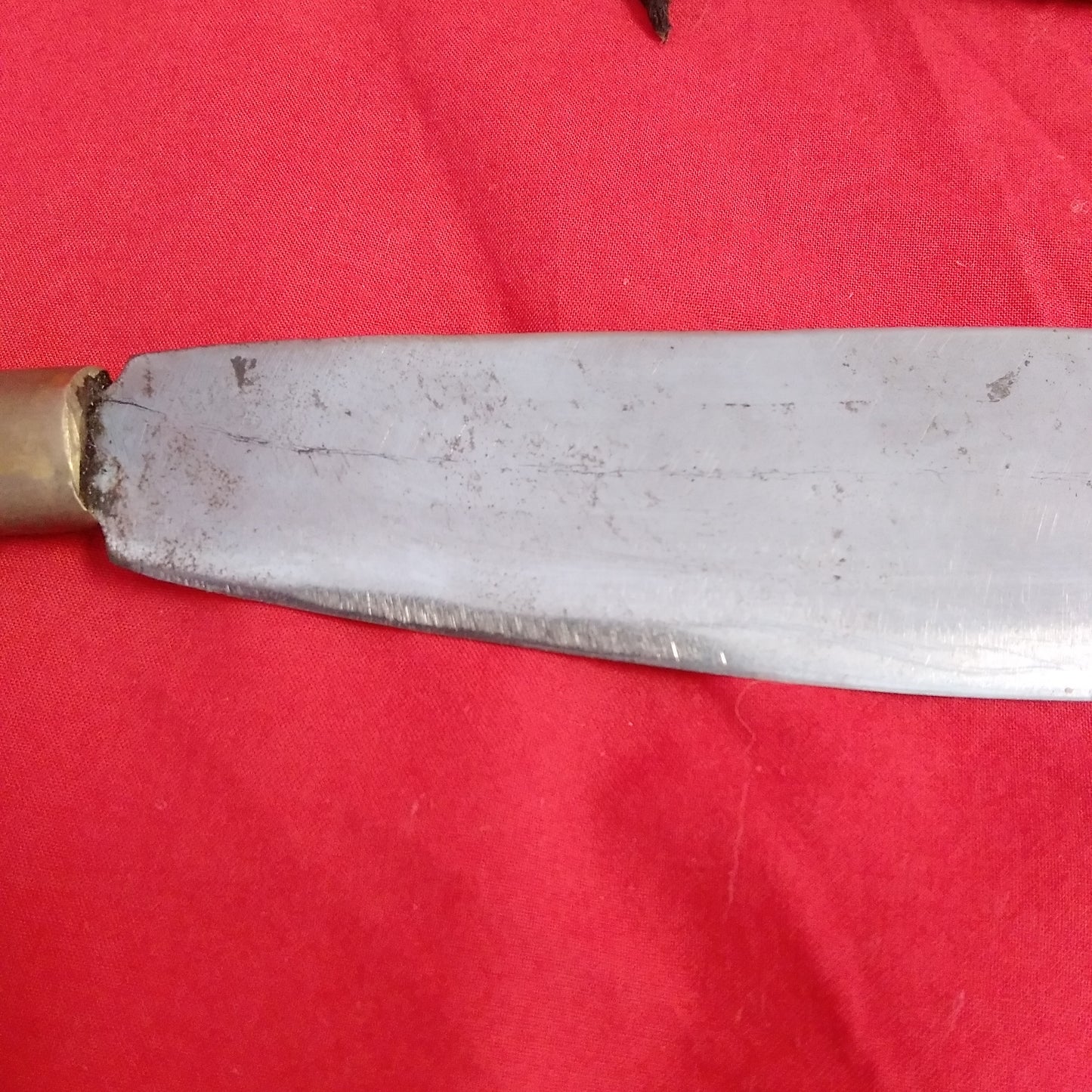 Vintage Handmade 10" Hunting Knife with Wood Scabbard