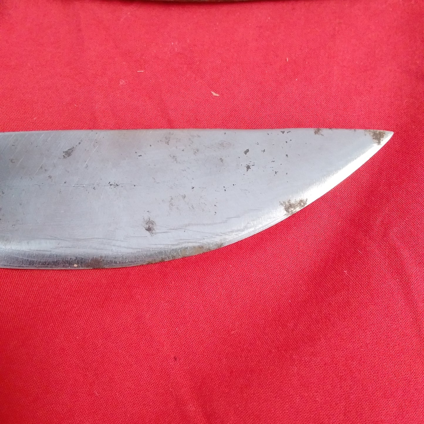 Vintage Handmade 10" Hunting Knife with Wood Scabbard