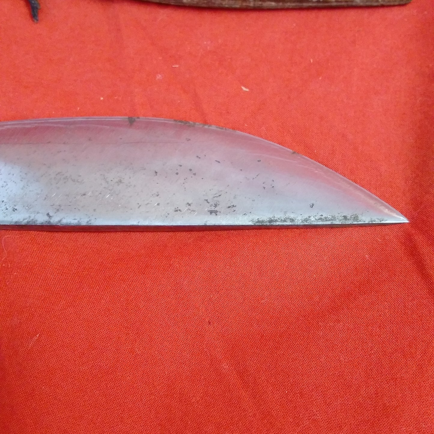 Vintage Handmade 10" Hunting Knife with Wood Scabbard