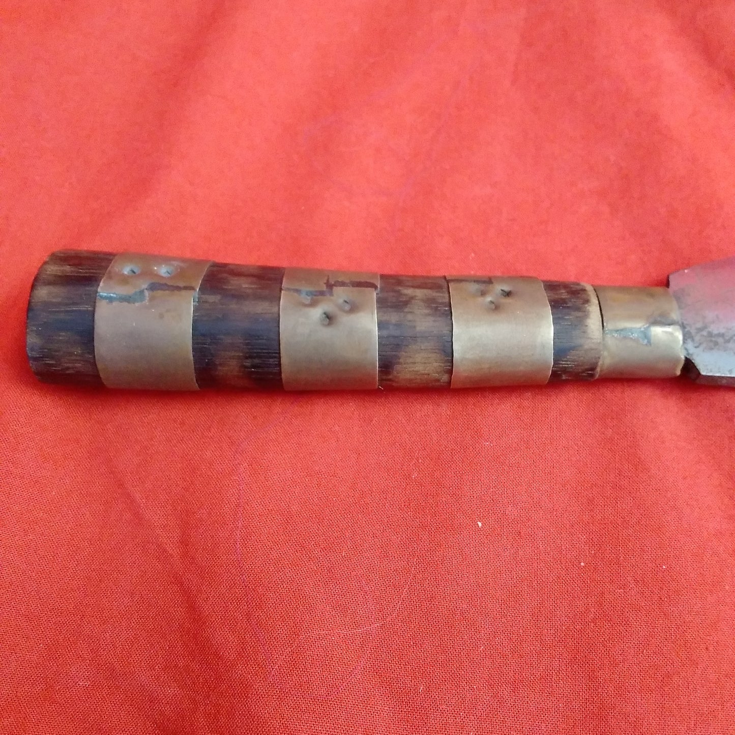 Vintage Handmade 10" Hunting Knife with Wood Scabbard