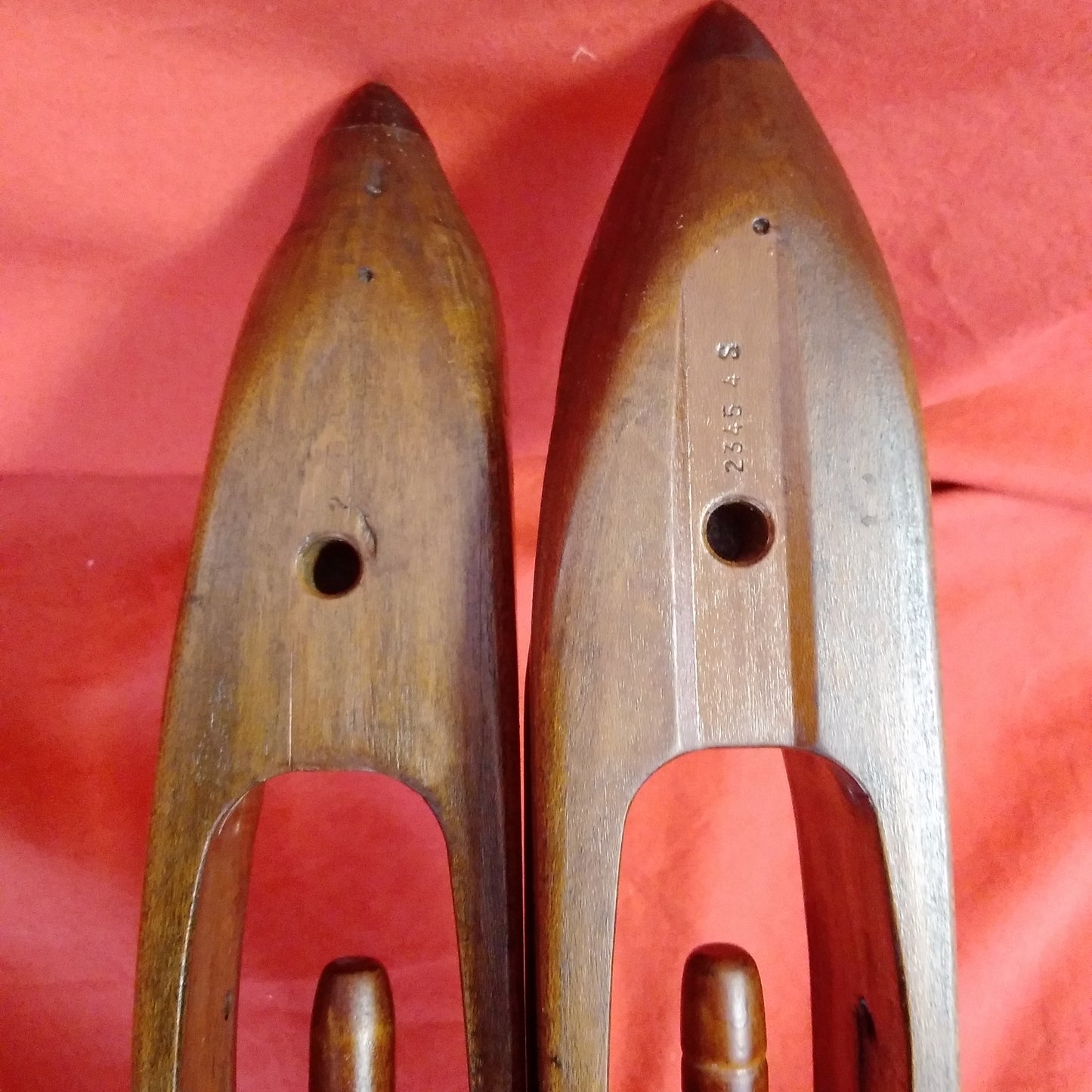 VTG - Lowell Shuttle Weaving Loom Boat Shuttle 18" Candle Holder Sconce - Set of 2