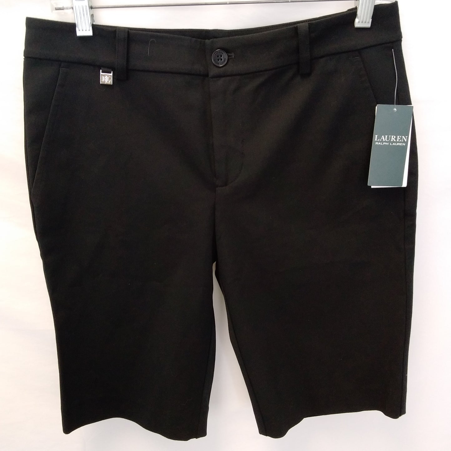 NWT - Ralph Lauren Women's Black Bermuda Shorts - Size: 4