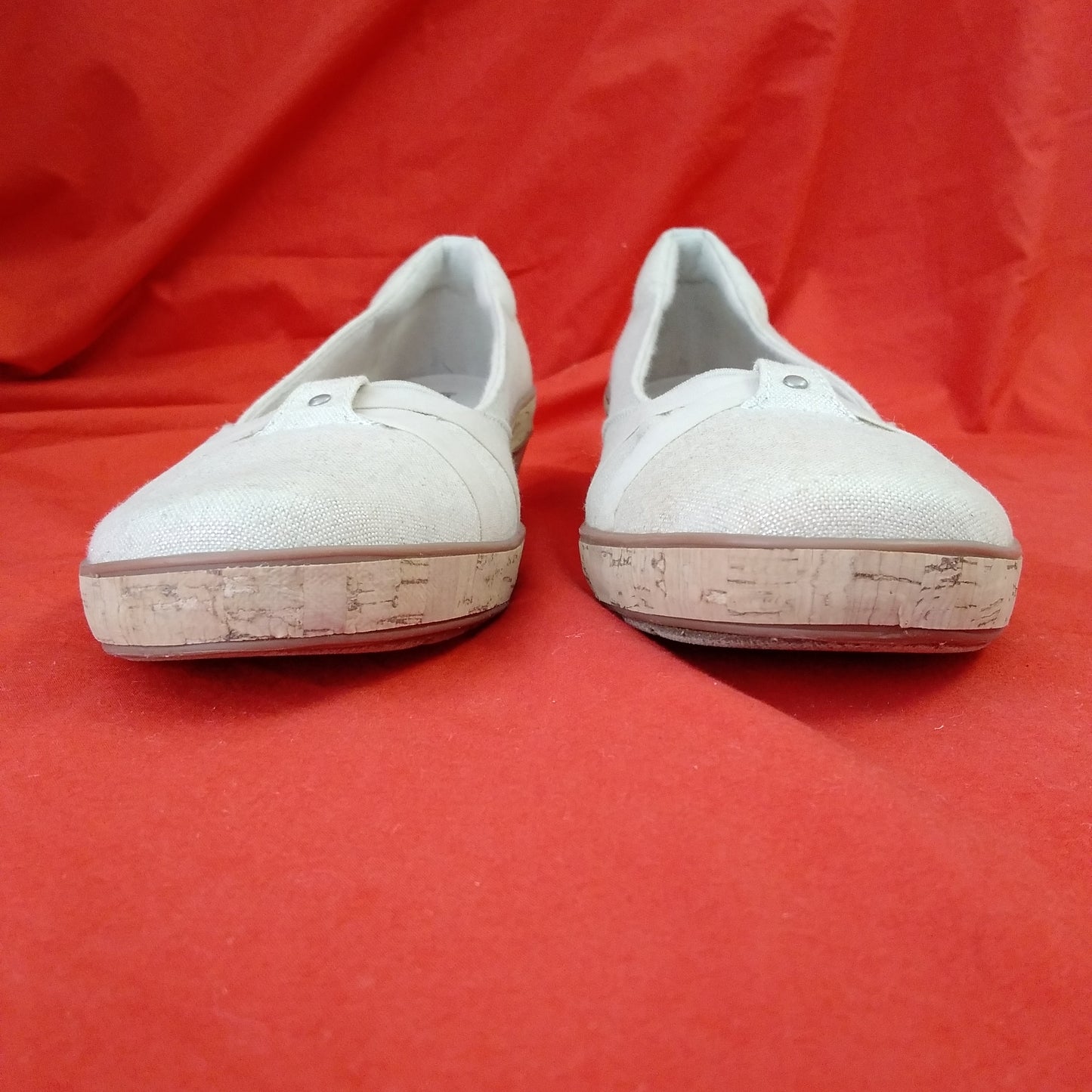 Women's Grasshoppers Gigi Metallic Linen Wedge Heel - Size: 8.5