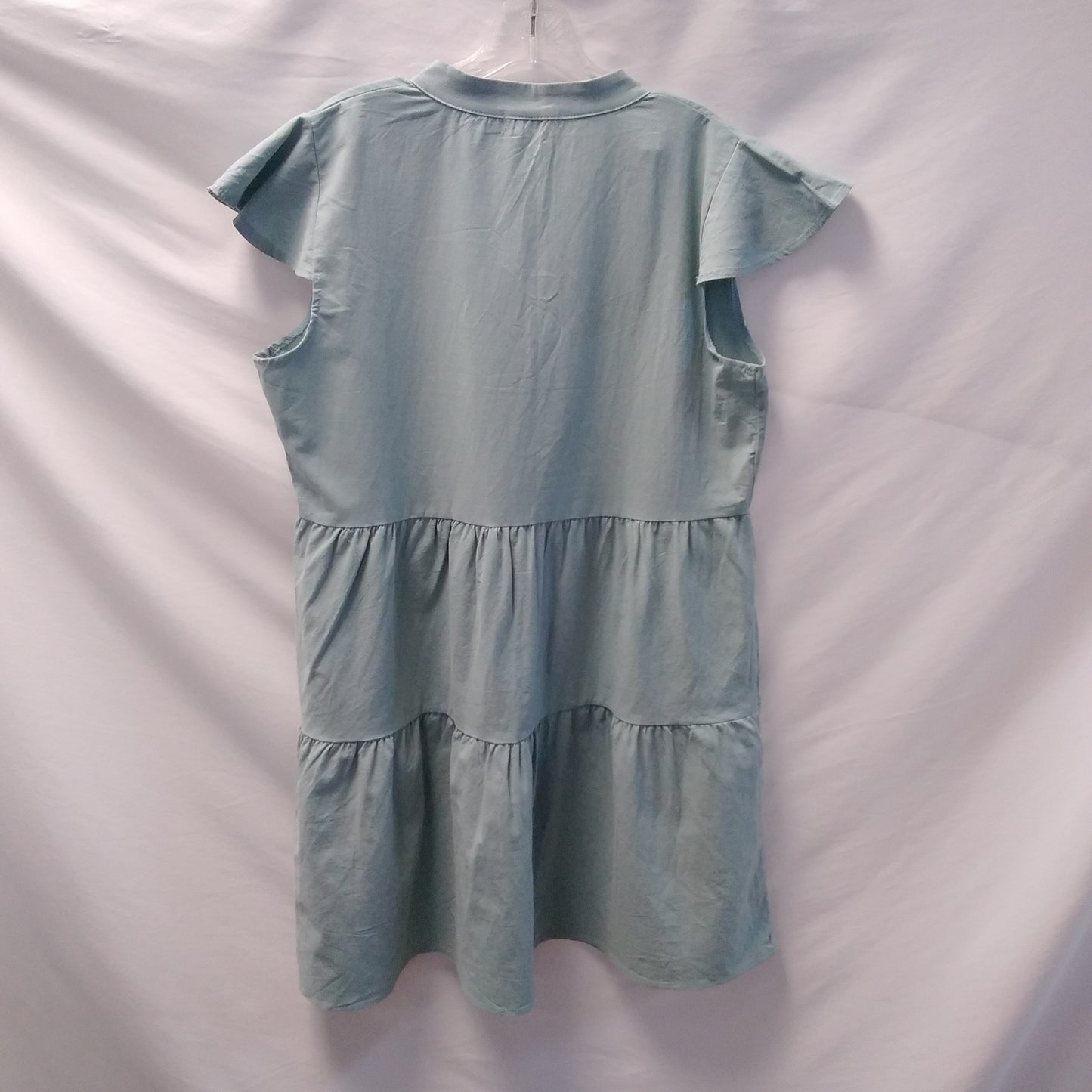 NWT - Clarisbelle Mint Green Cap Sleeve Tiered Mini Dress - Size: 2XL