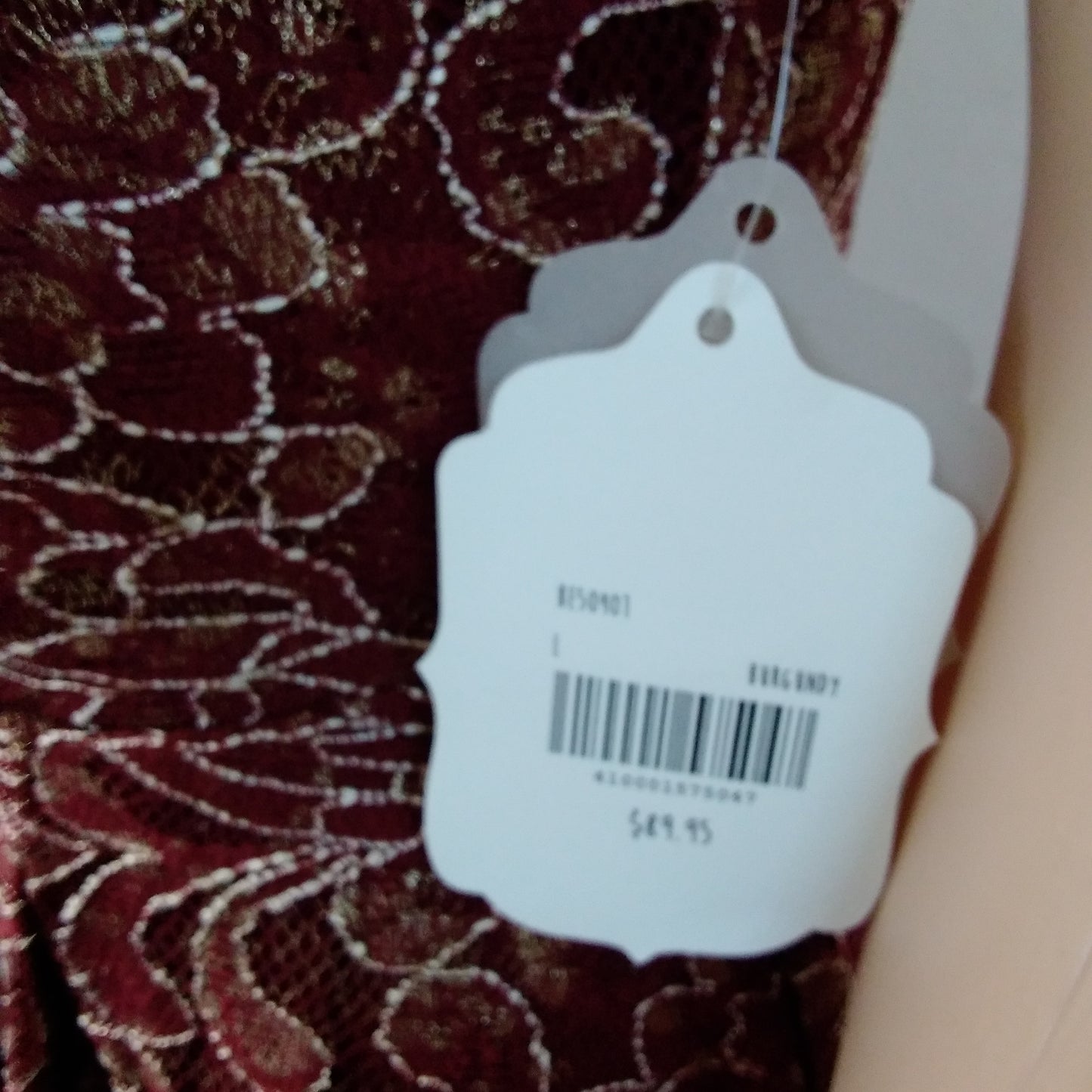 NWT - Altar'd State Floral Burgundy & Gold Sleeveless Dress - L