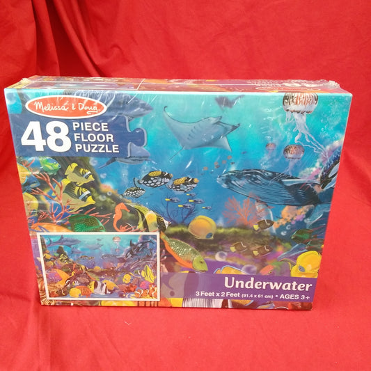 NIB - Melissa And Doug Underwater 48pc Floor Puzzle - Ages: 3+